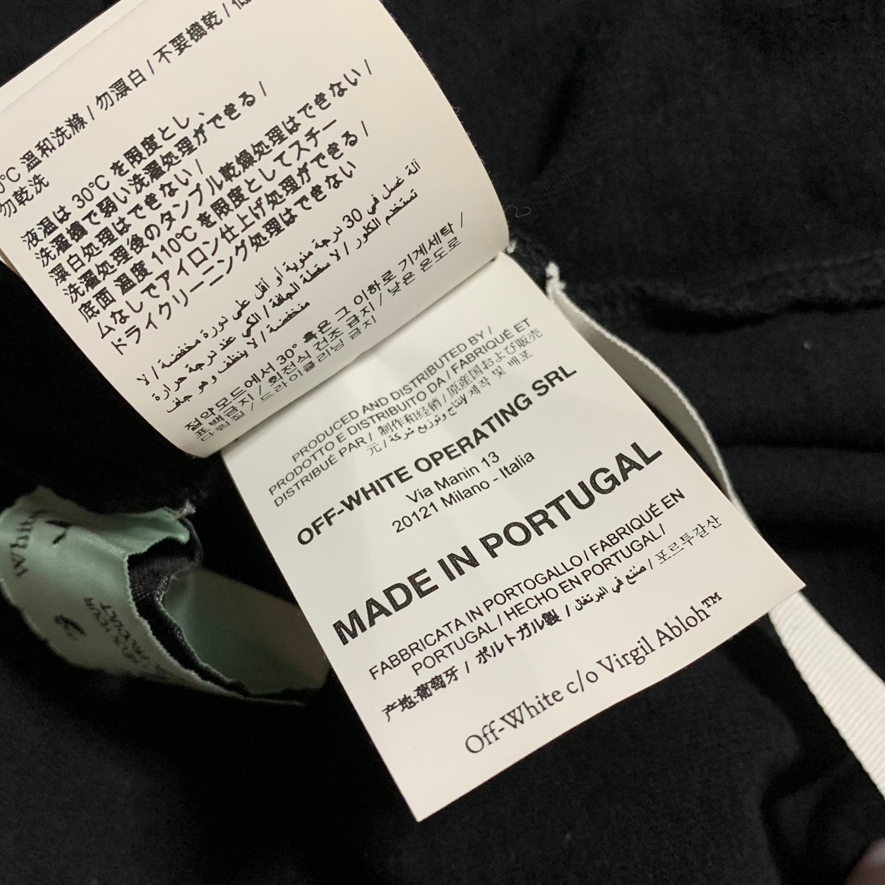 Off White XXS Tee Pascal Skeleton Arrows Black T-Shirt Virgil Abloh