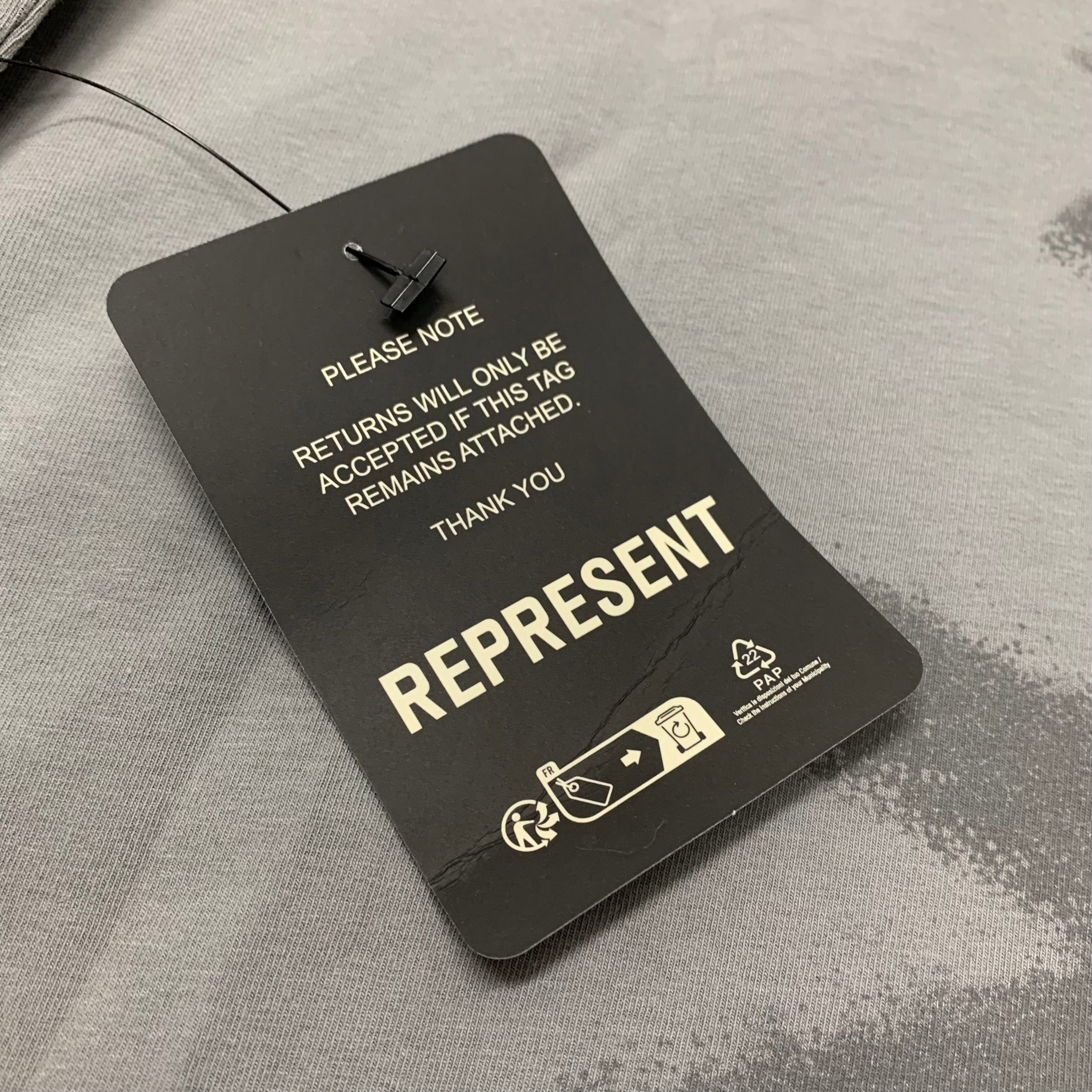 Represent XS Tee 247 Motion Titanium Grey Oversized T-Shirt