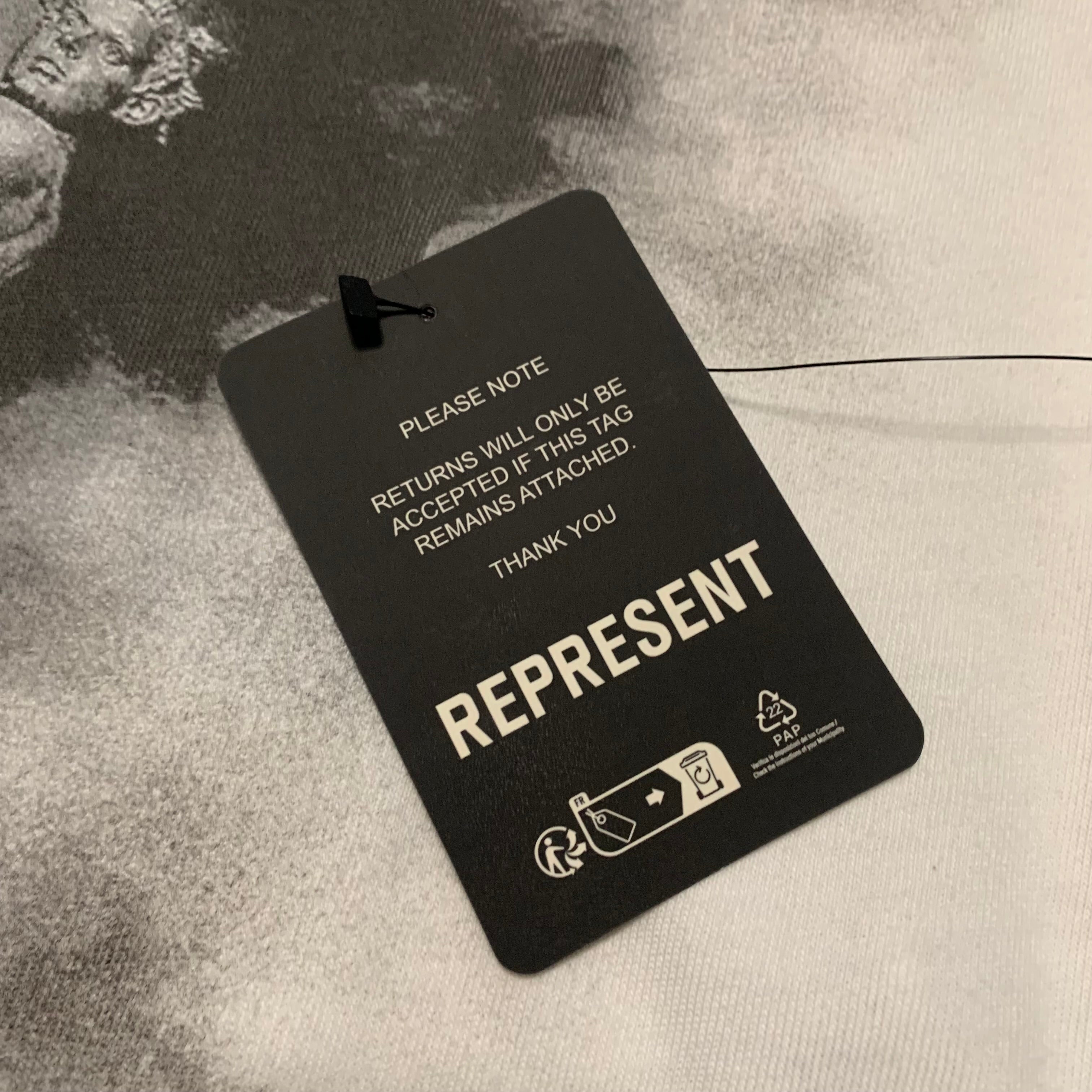 Represent XXS Atlas Flat White Tee
