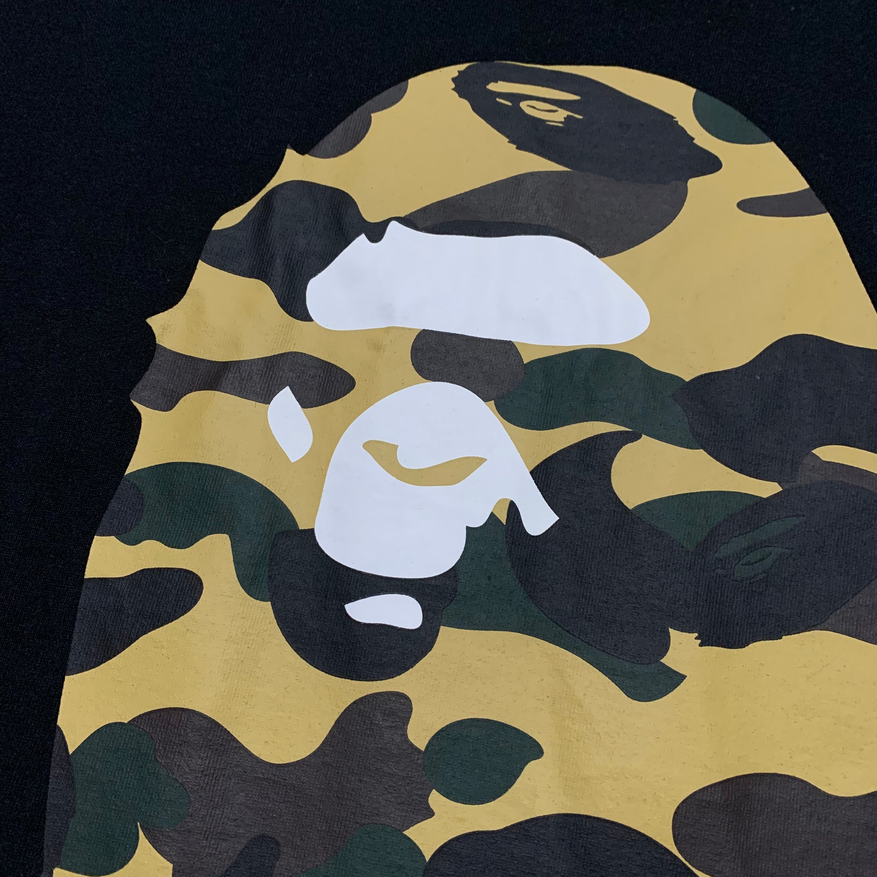 Bape Medium Big Ape Head 1st Camo Black Tee