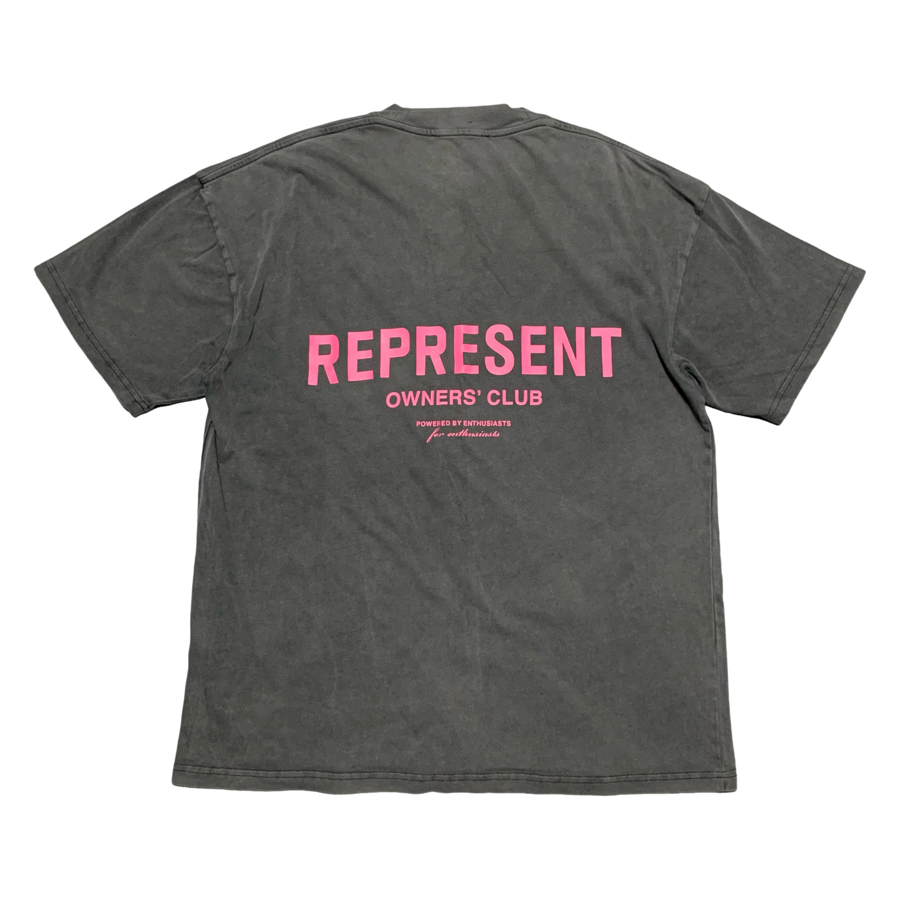 Represent XS Owners Club Vintage Grey Tee Pink Graphic