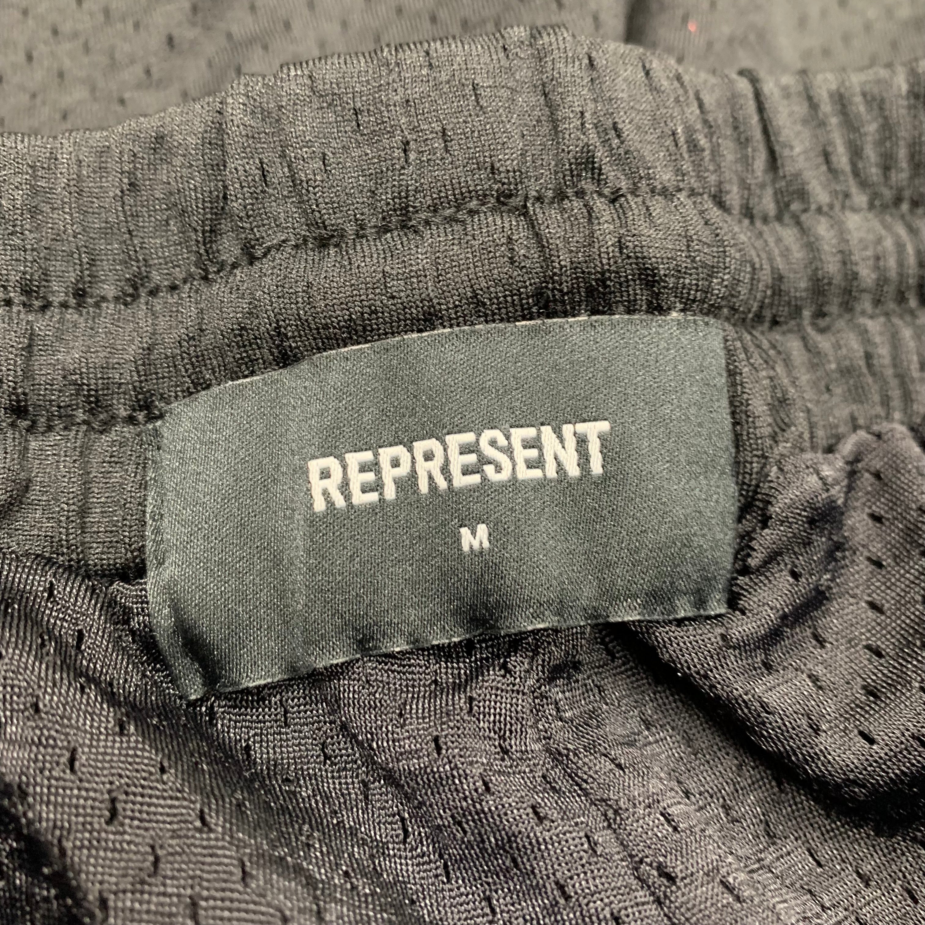 Represent Medium Shorts Motley Crue Black Mesh Bottoms