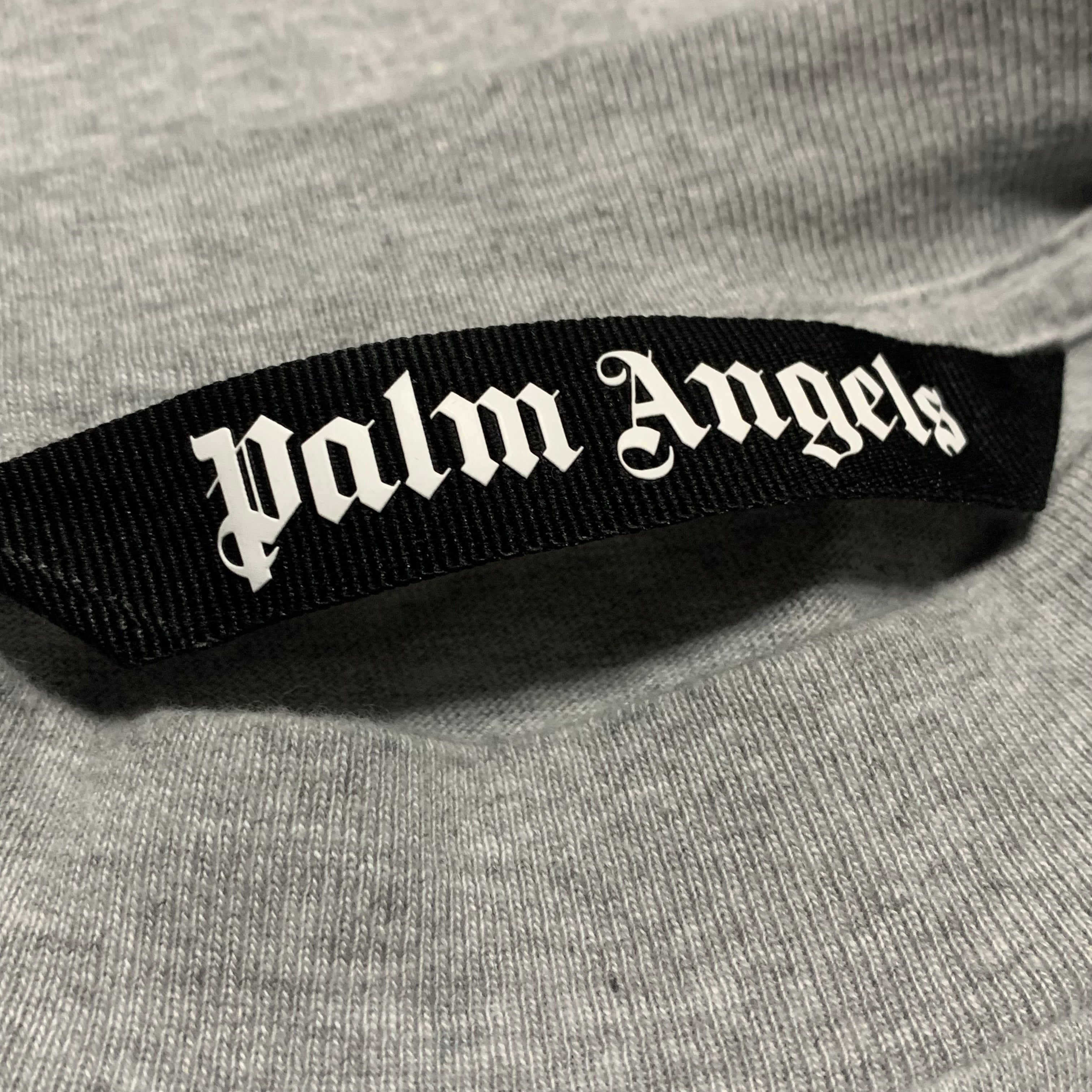 Palm Angels Small Logo Grey Tee