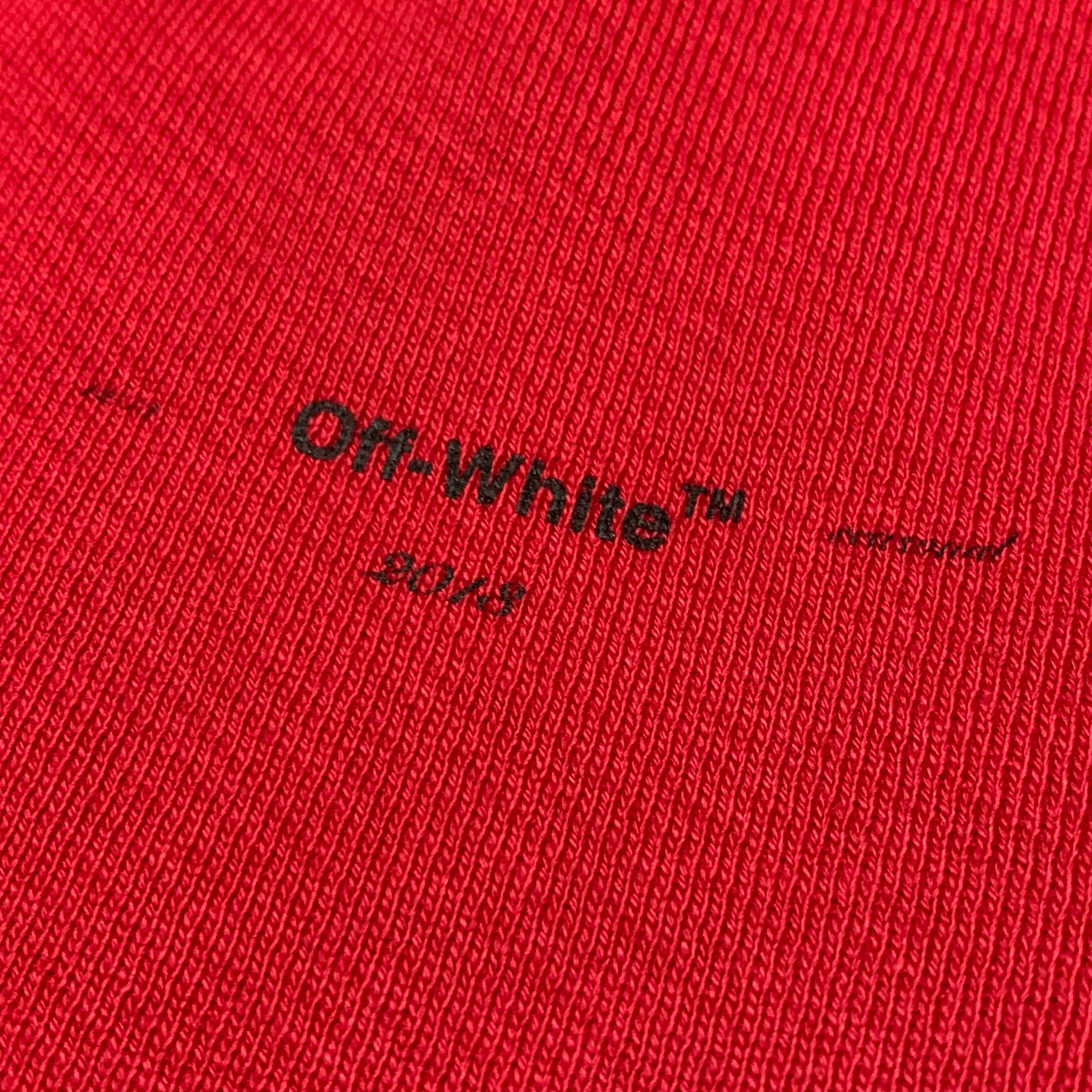 Off White XS Red Joggers Sweatpants Bottoms Virgil Abloh