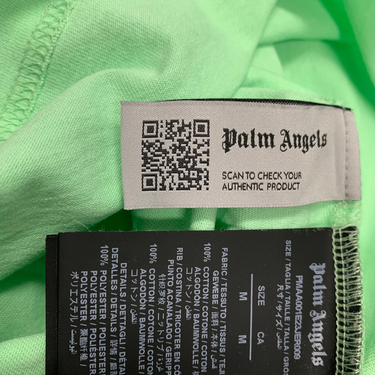 Palm Angels Medium Tee Sketchy Logo Mint Green T-Shirt