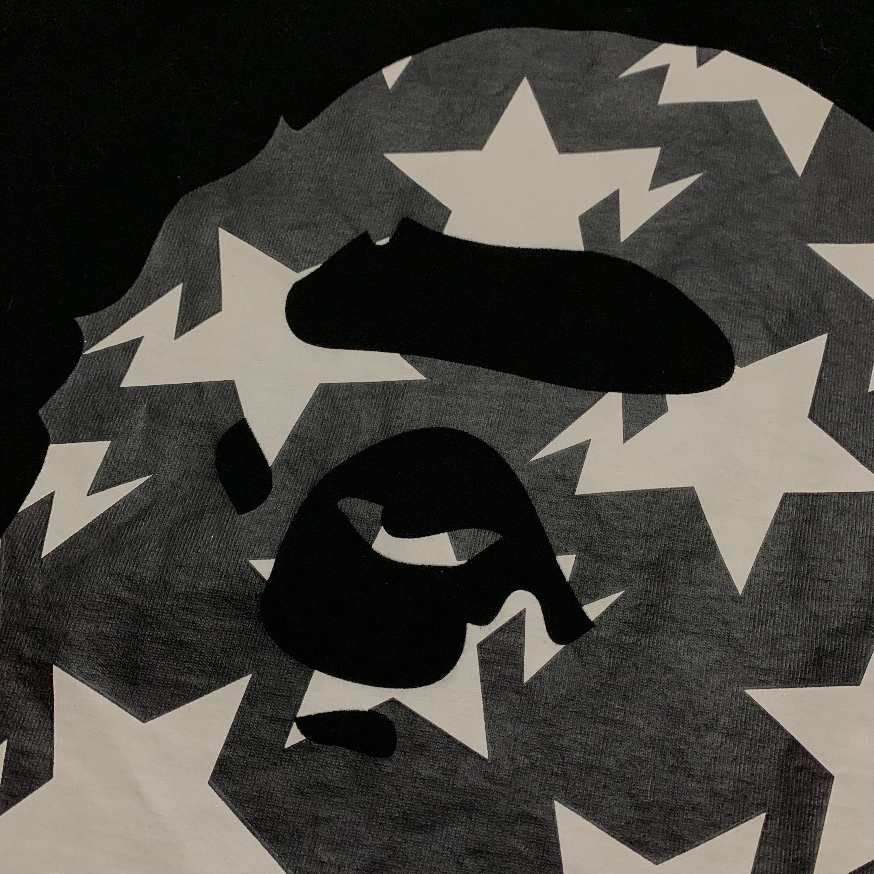 Bape Large Ape Head Bape Sta Black Tee A Bathing Ape