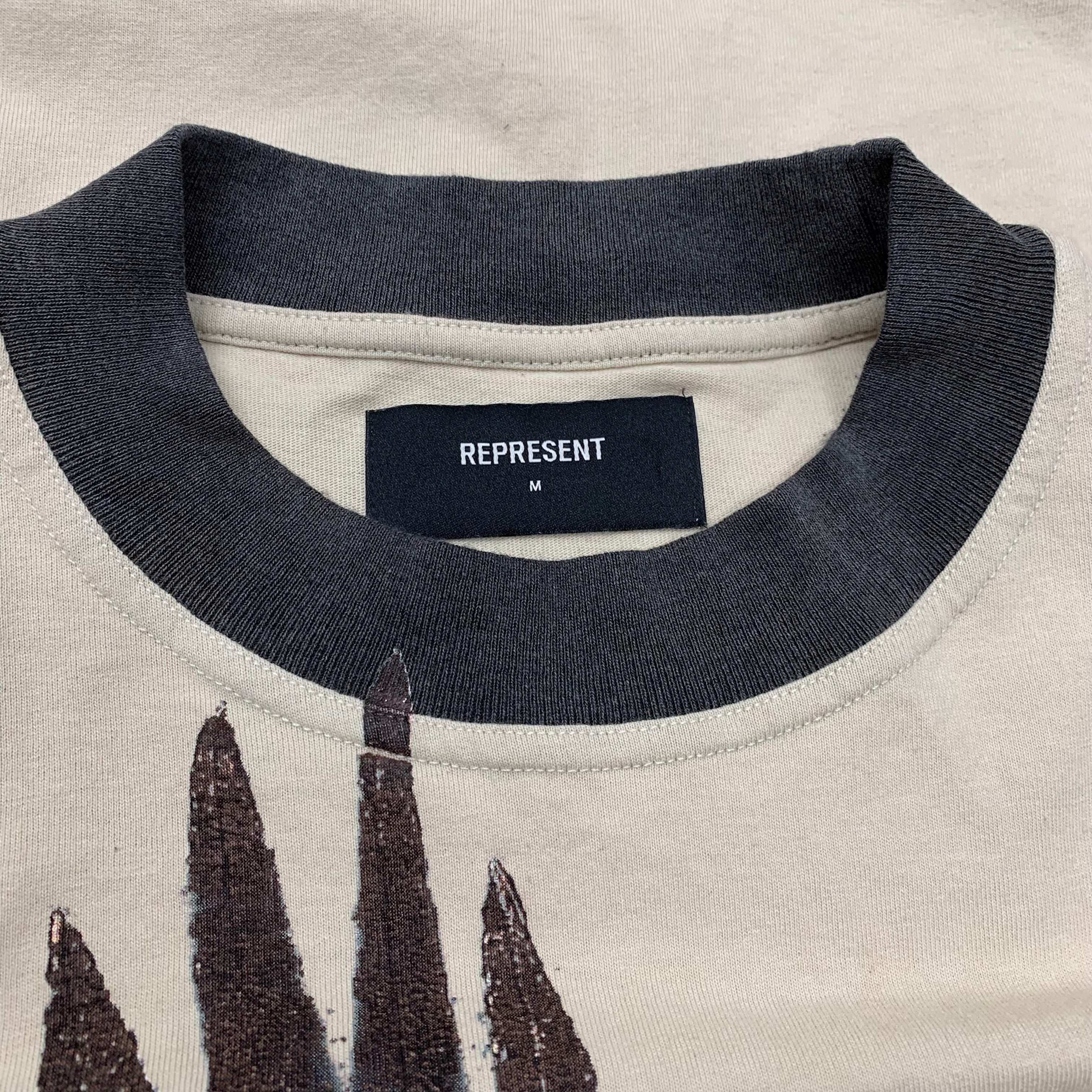 Represent Medium Tee Eagle Graphic Vintage White T-Shirt