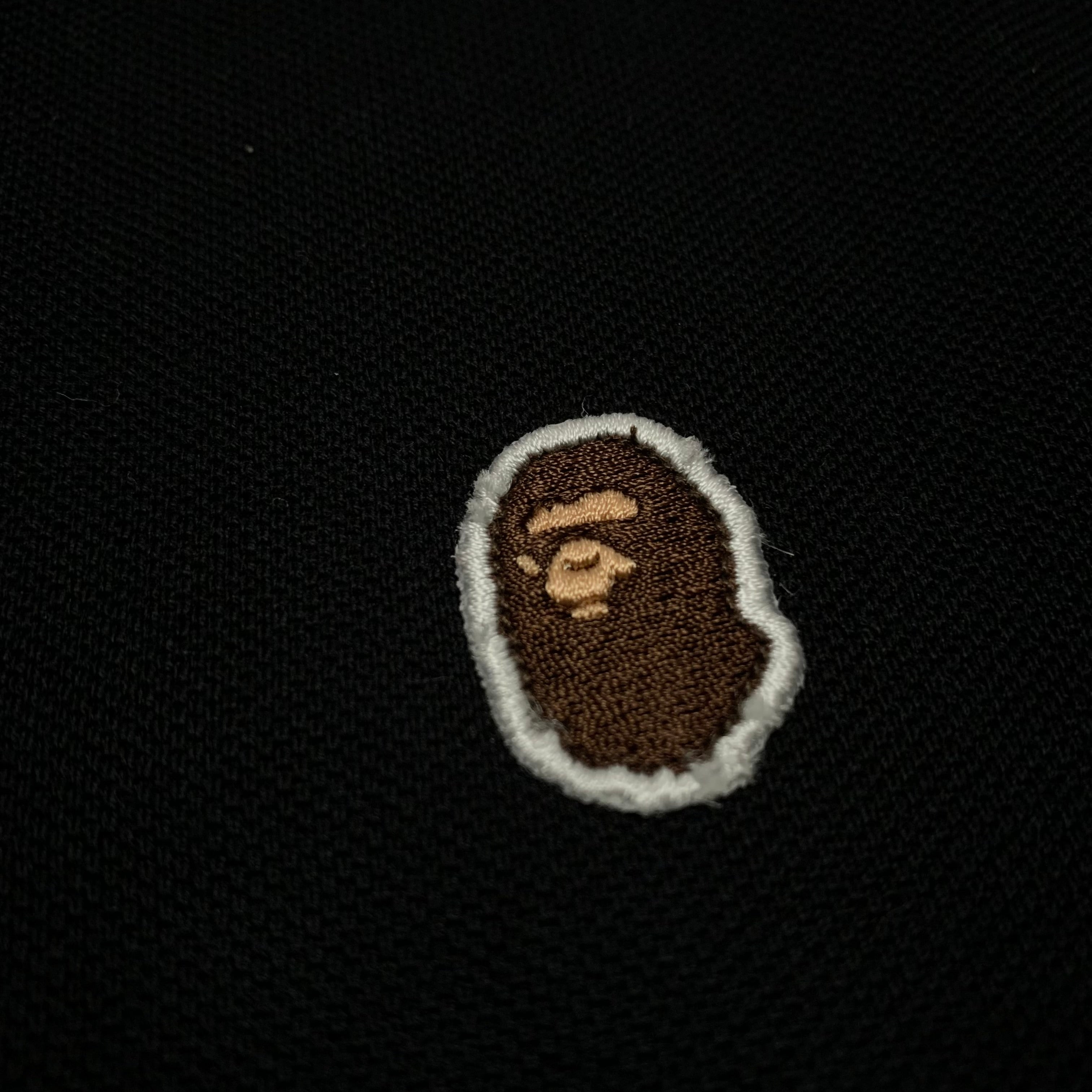 Bape Medium Polo Black Shirt Tee A Bathing Ape