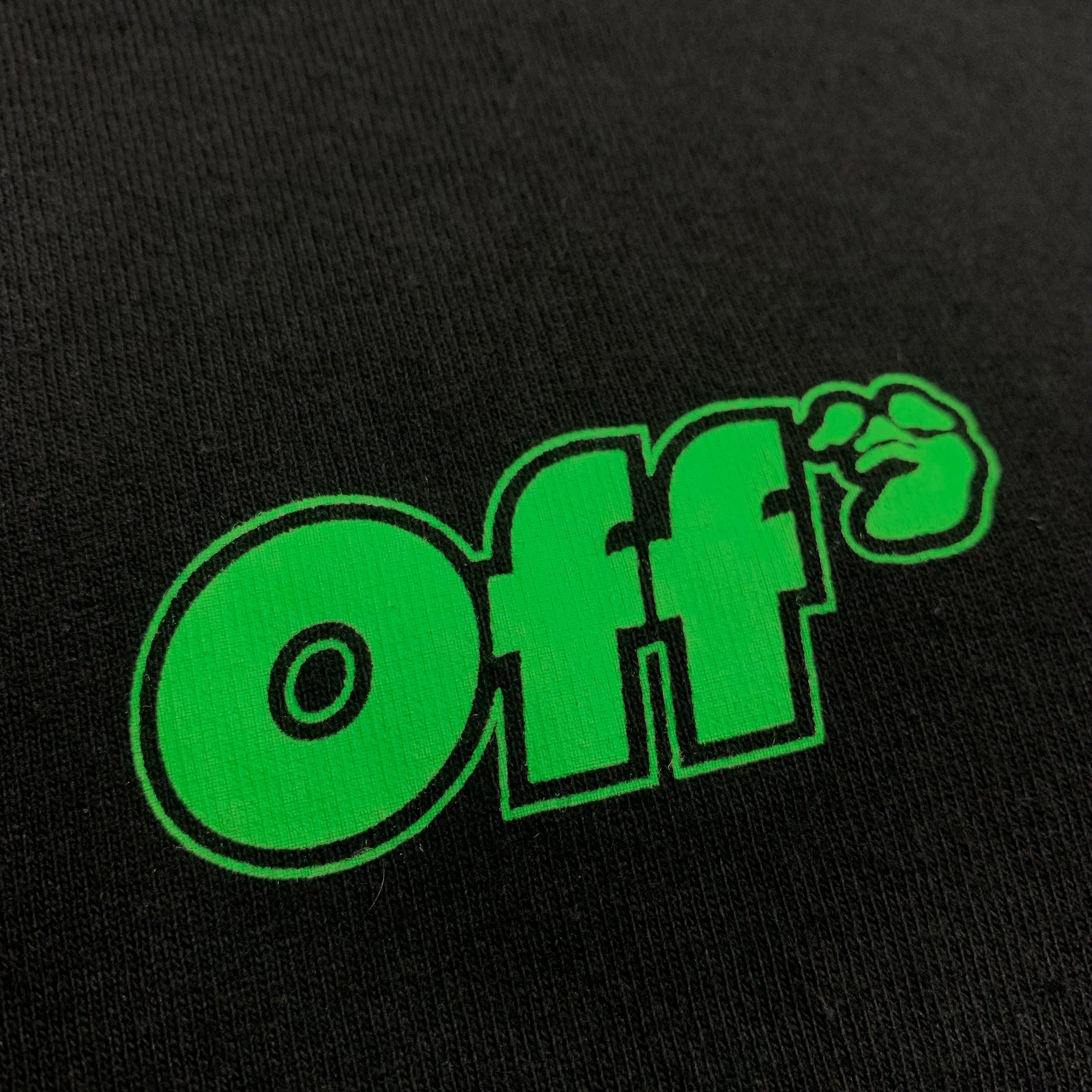 Off White Large Tee Rave Flyer Skate Black T-Shirt Virgil Abloh