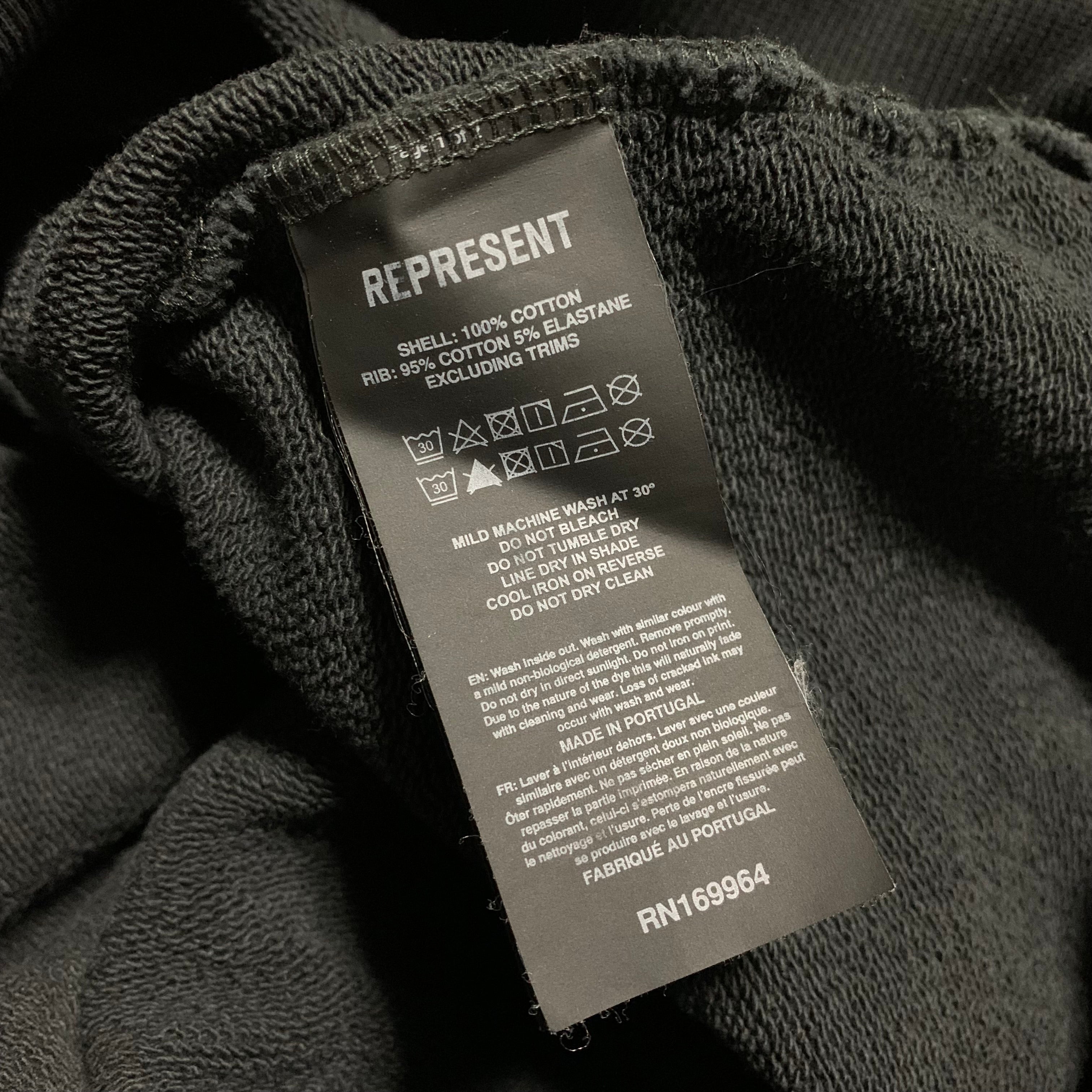 Represent Oasis Small Hoodie Maine Road Washed Black Hoodie