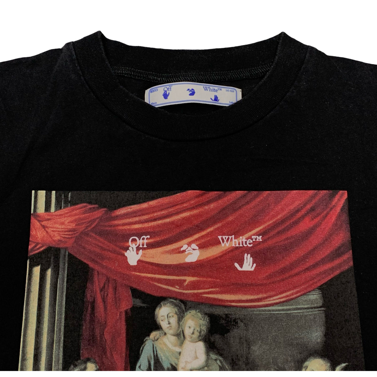 Off White Small Tee Caravaggio Arrows Black T-Shirt Virgil Abloh