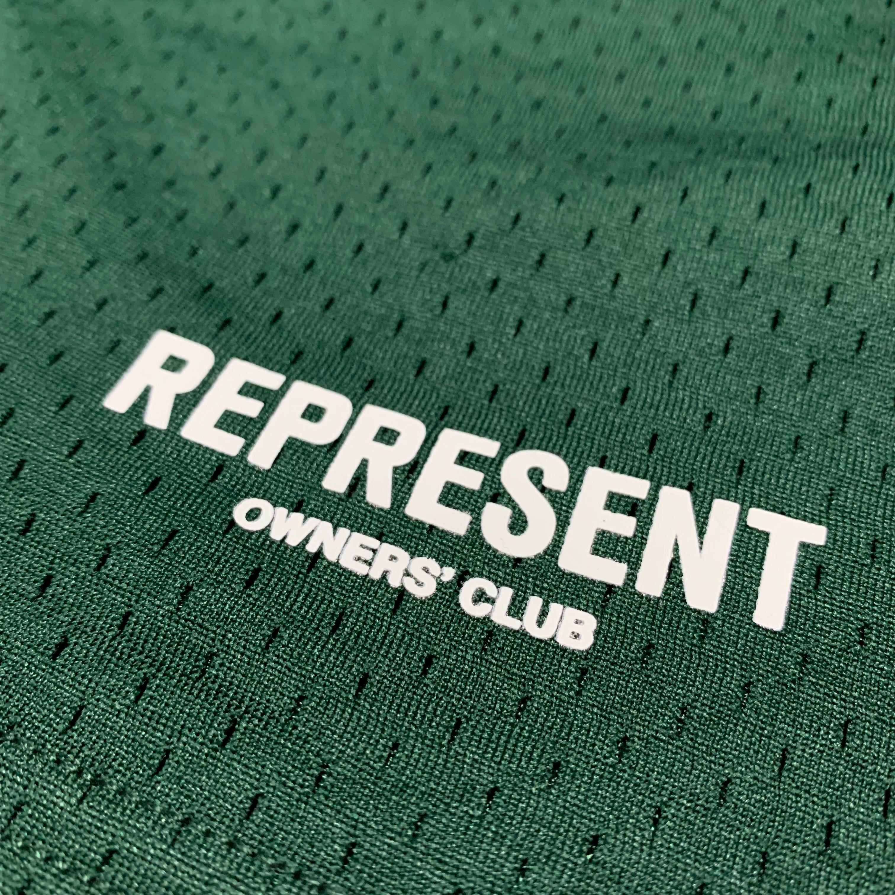 Represent Small Shorts Owners Club Mesh Racing Green