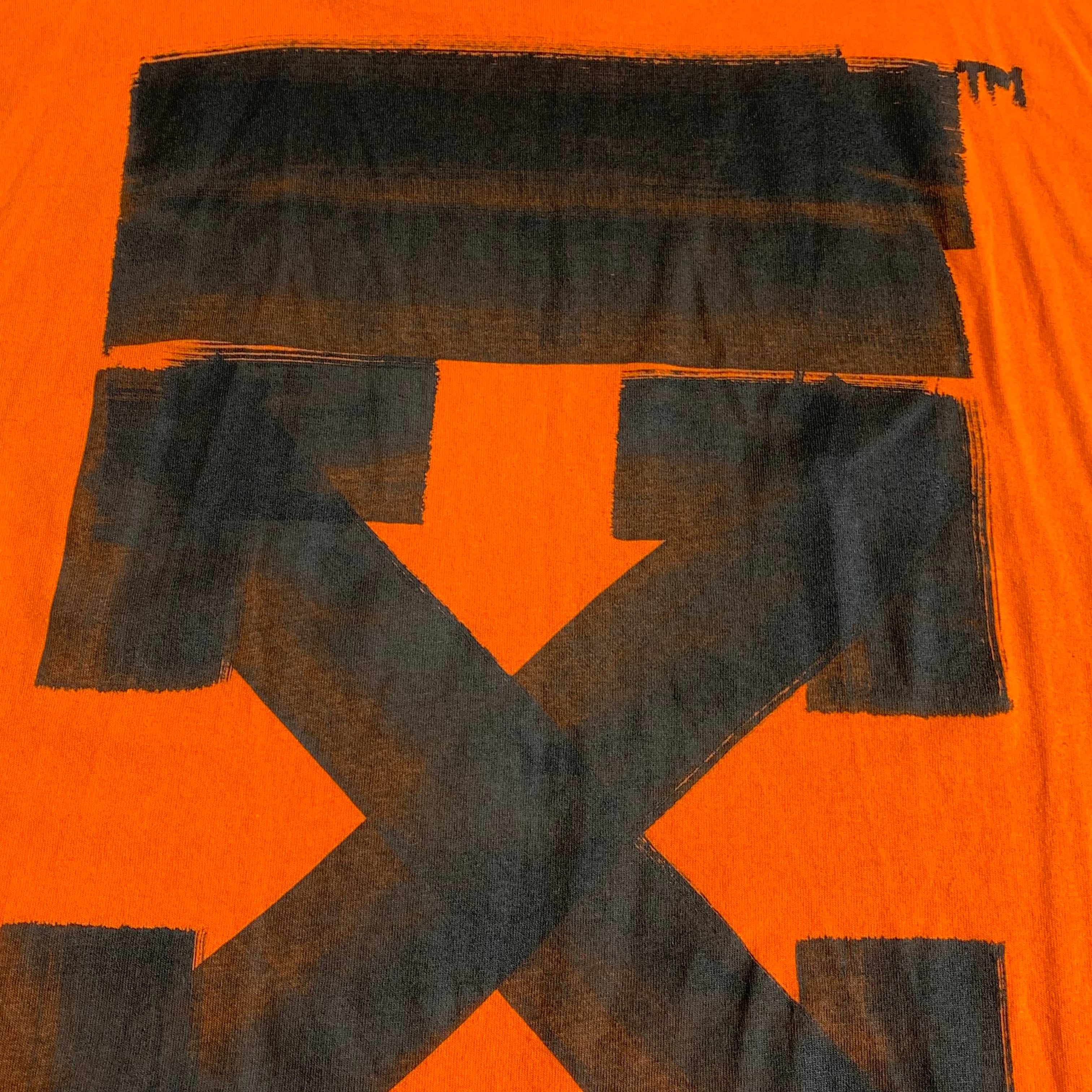 Off White XL Tee Marker Arrows Orange T-Shirt Virgil Abloh