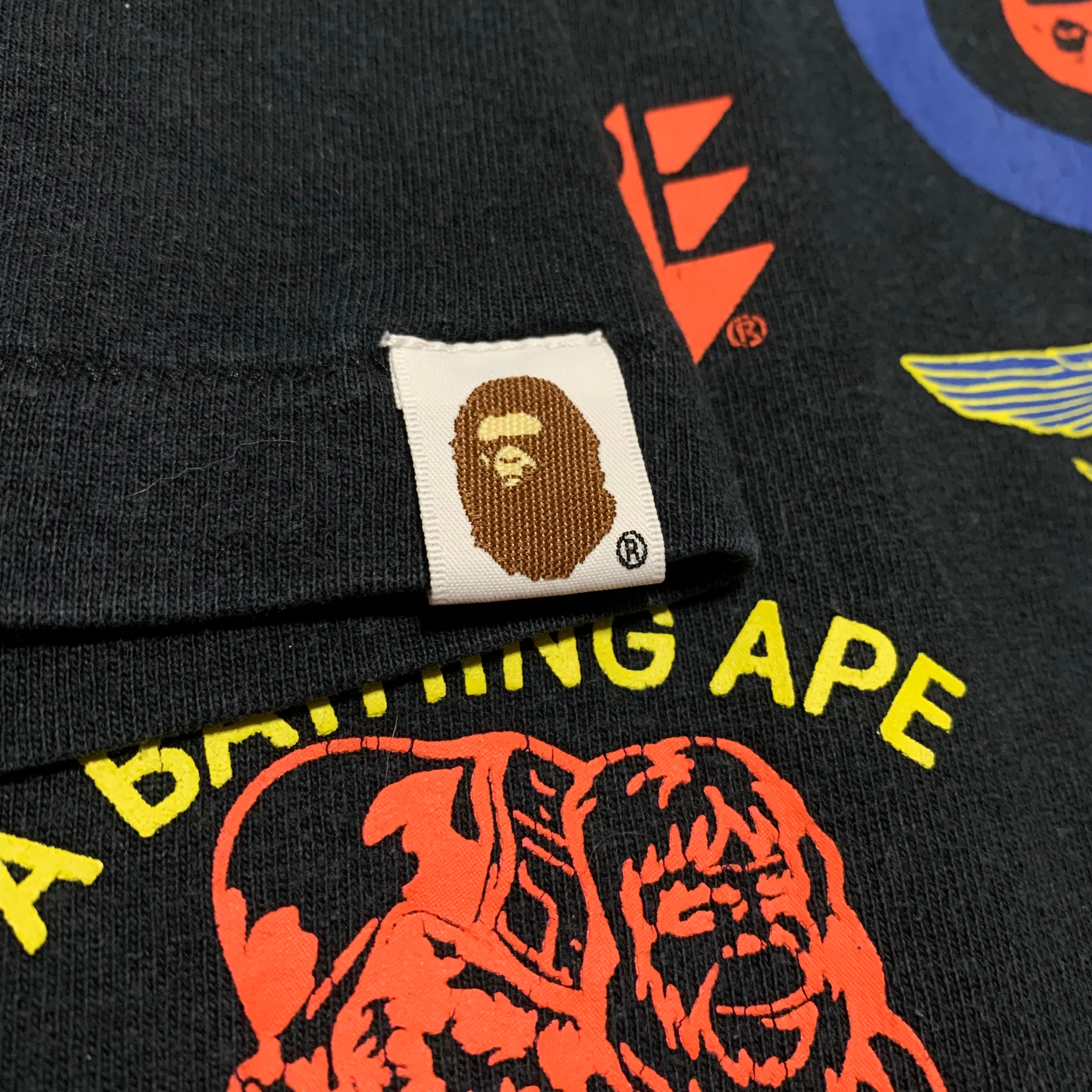 Bape Medium Back Logo Graphic Black Tee