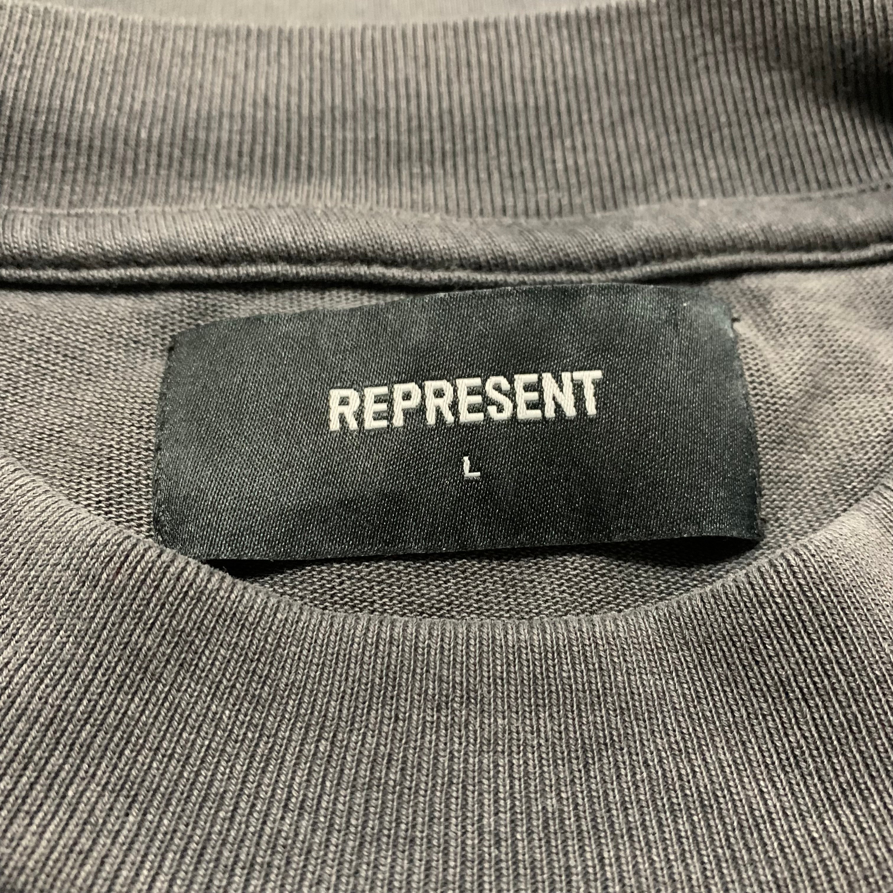 Represent Large Destructive Appetite Vintage Grey Tee
