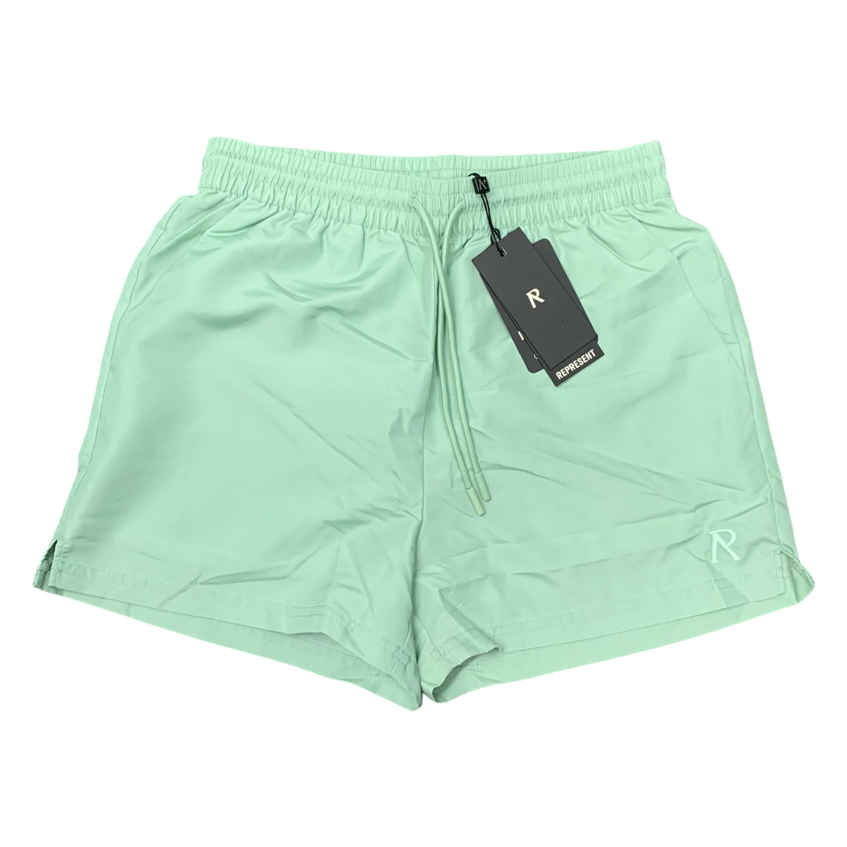 Represent Small Swim Shorts Metal Initial Washed Sage