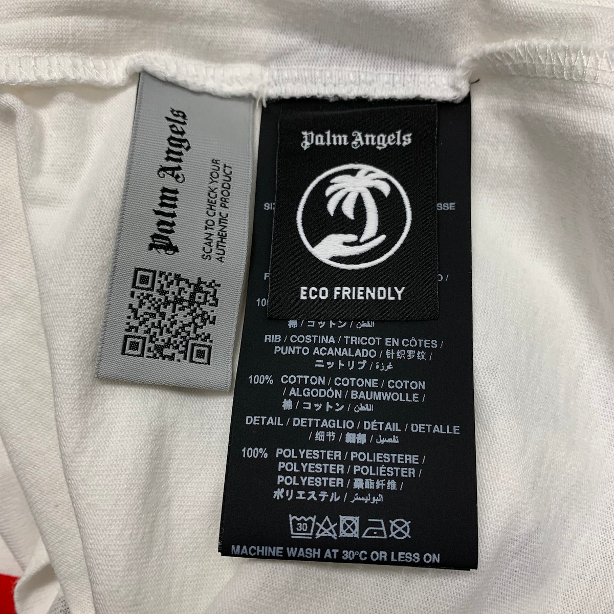Palm Angels Large Tee Moneygram Haas F1 Team Miami White T-Shirt
