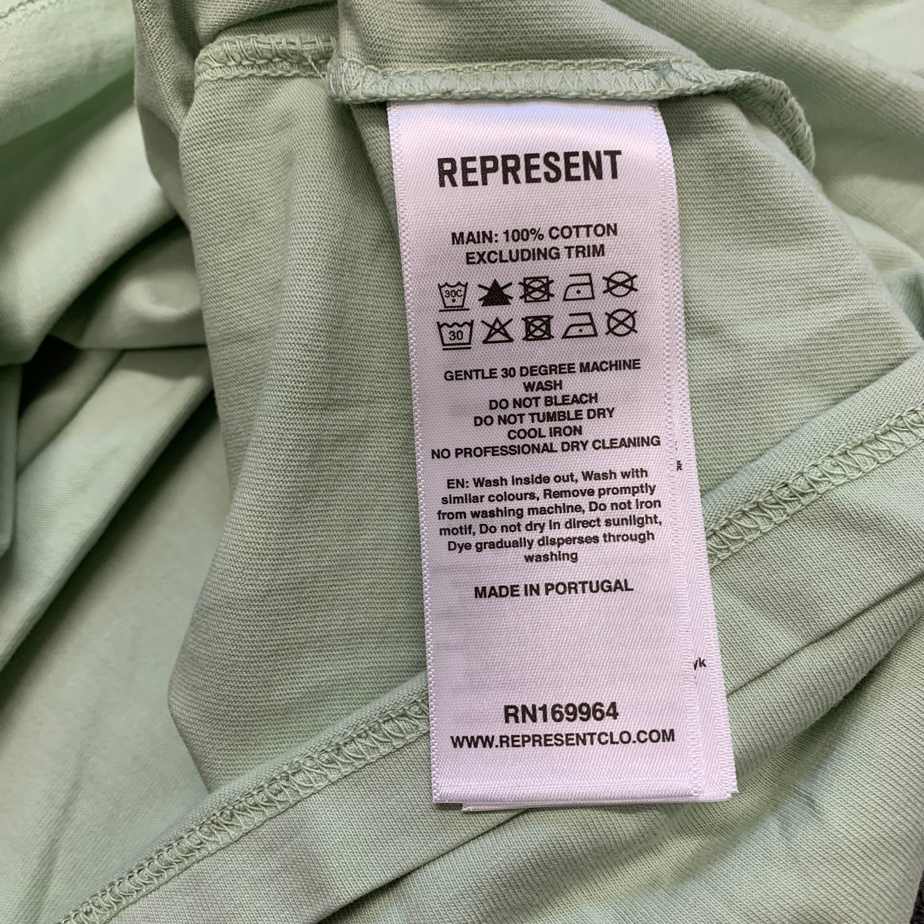 Represent Small Tee Grand Vintage Washed Sage T-Shirt