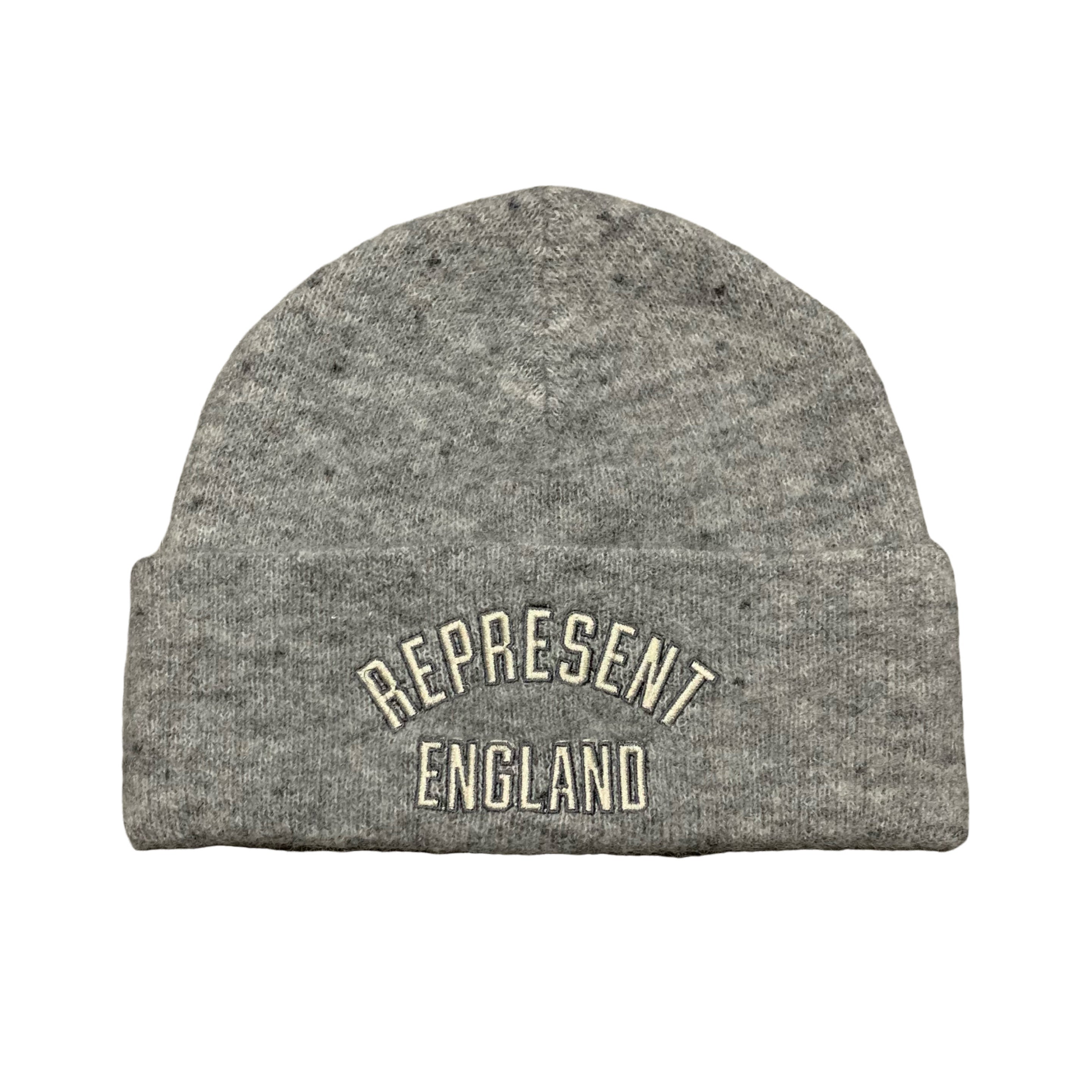 Represent Beanie England Applique Grey Marl Hat