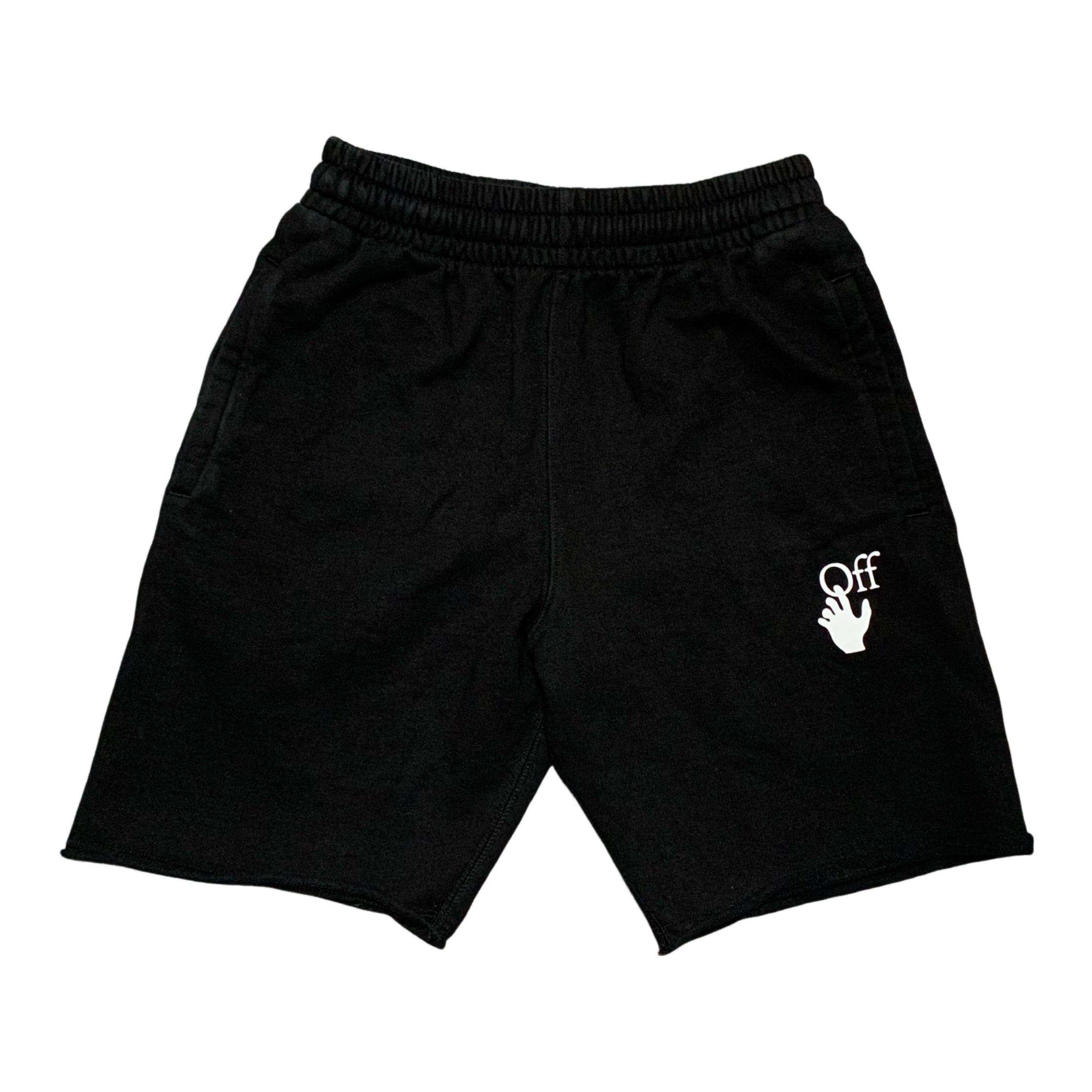Off White XS Shorts Marker Diag Black Bottoms Virgil Abloh
