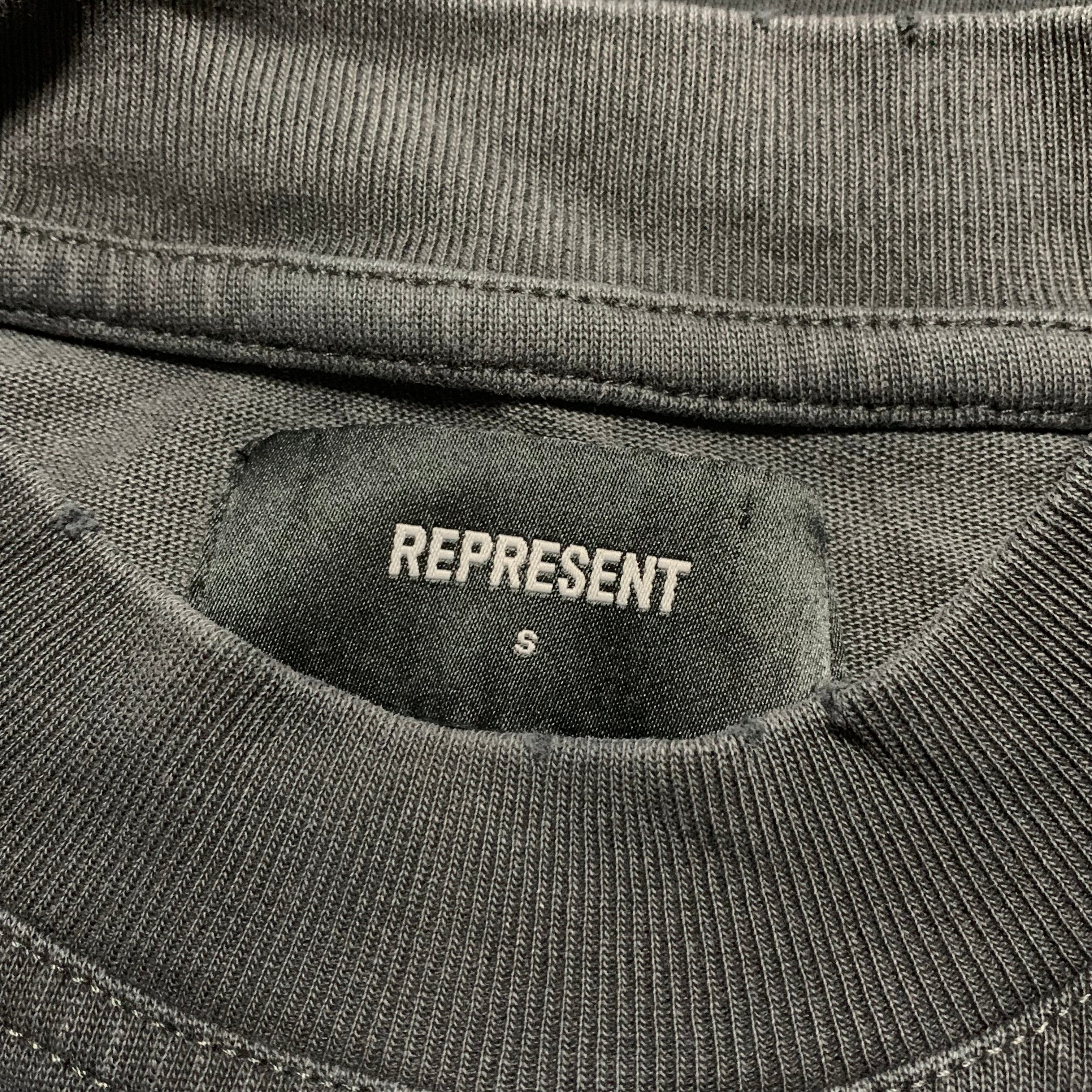 Represent Small Shark Vintage Black Tee Only The Strong Survive