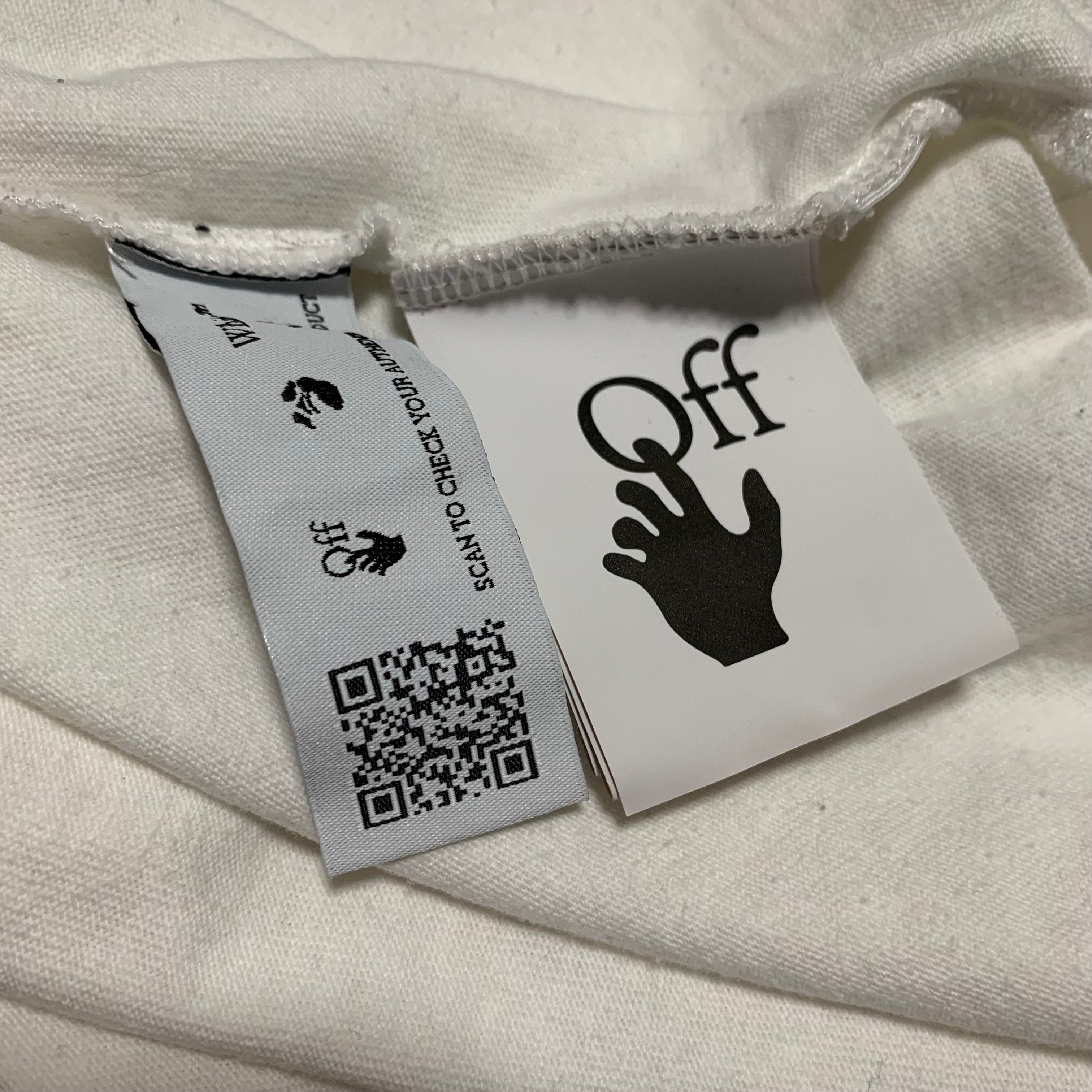 Off White Small Graphic White Tee Virgil Abloh Boxy Fit