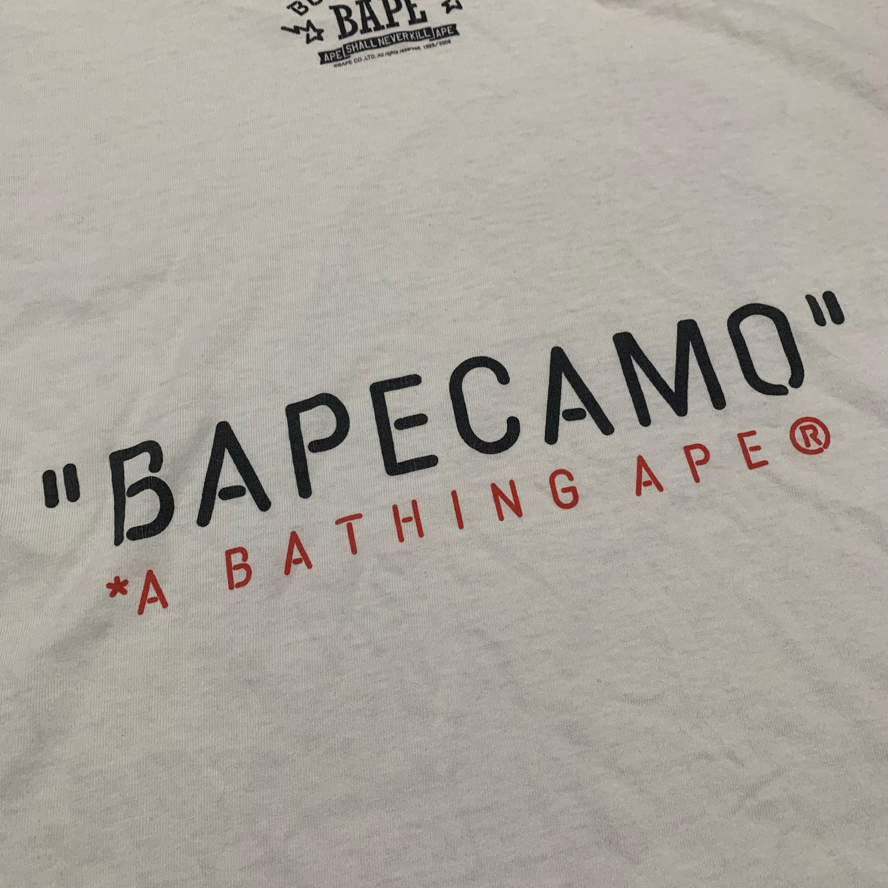 Bape Large Camo Graphic White Tee A Bathing Ape 2006 Vintage