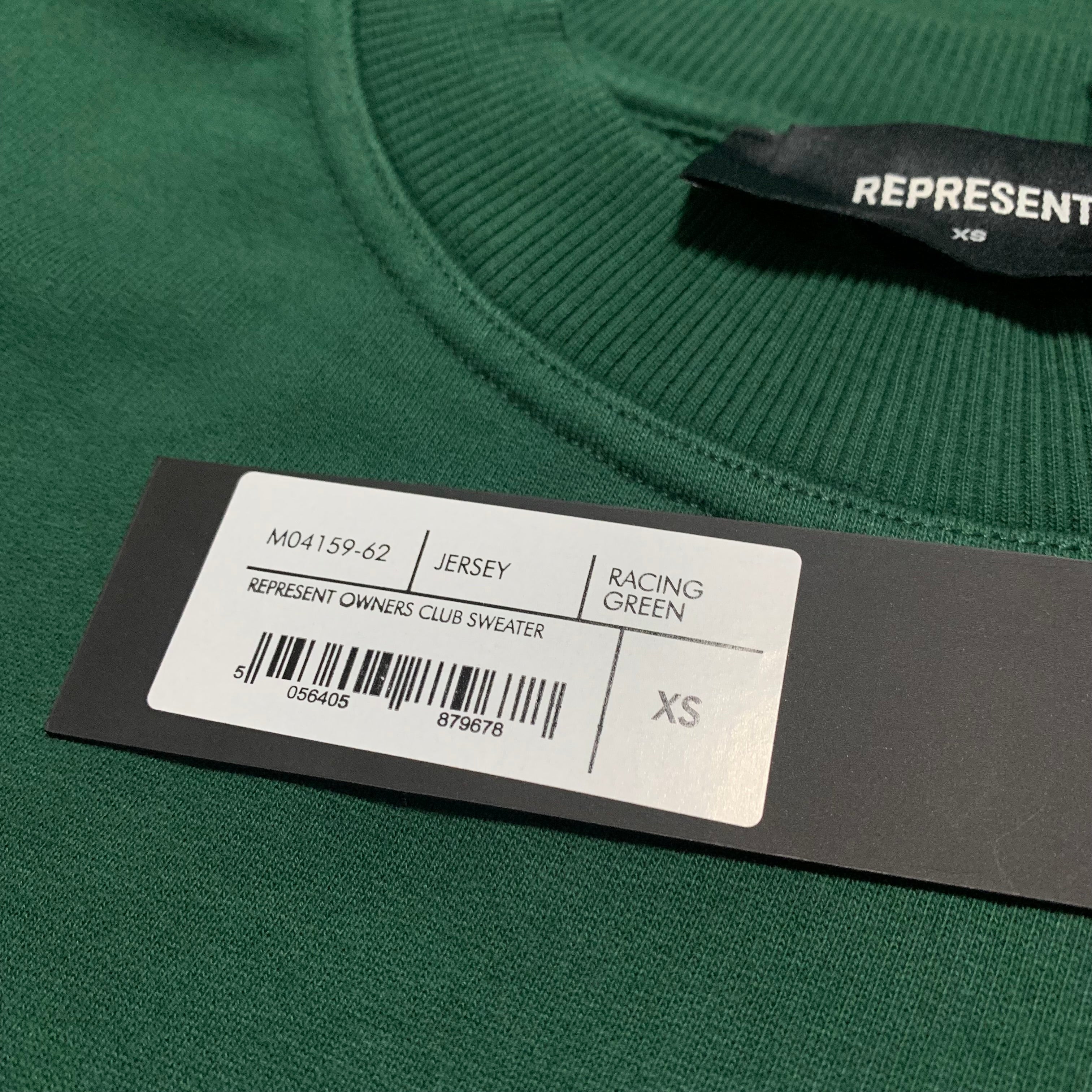 Represent XS Owners Club Racing Green Sweater Sweatshirt Crewneck