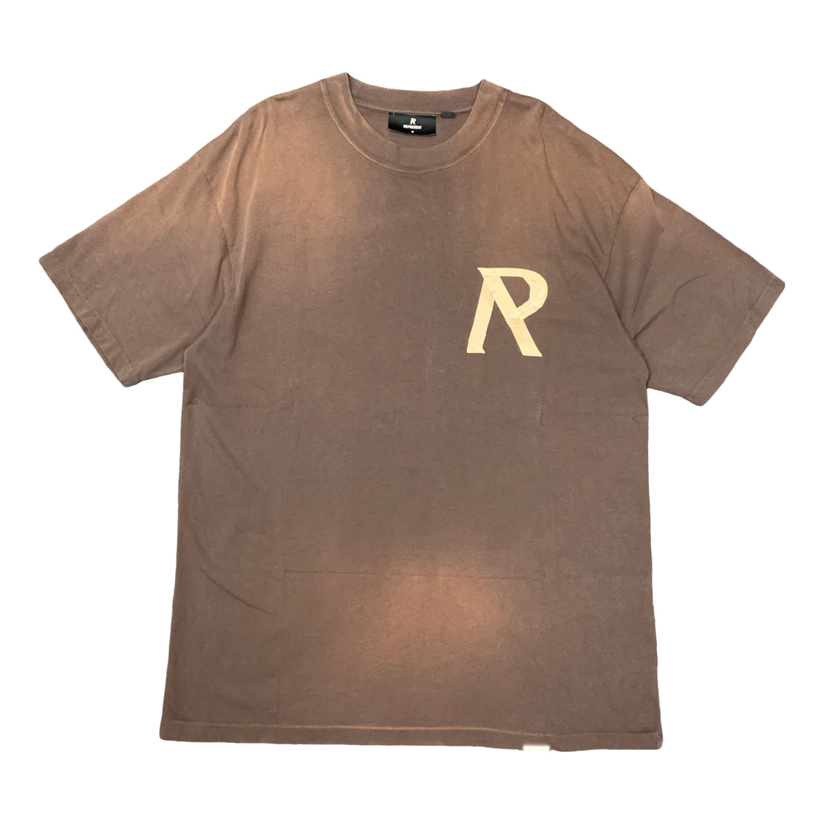 Represent Medium Tee Masking Tape Initial Cedar Brown T-Shirt