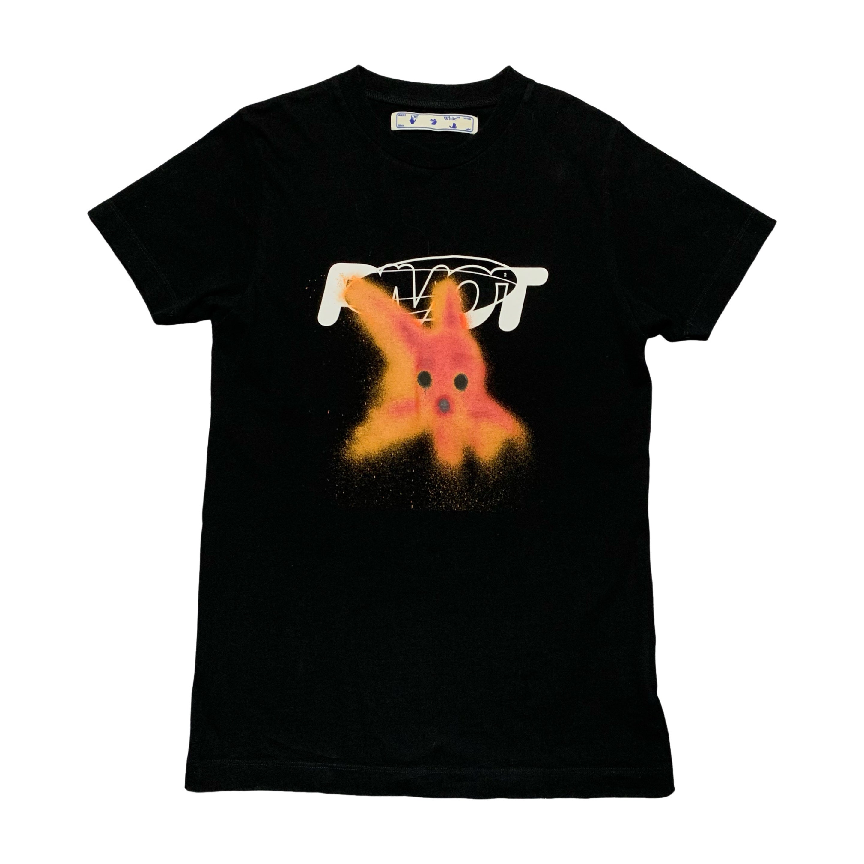 Off White XS Tee Pivot Fish Arrows Black T-Shirt Virgil Abloh