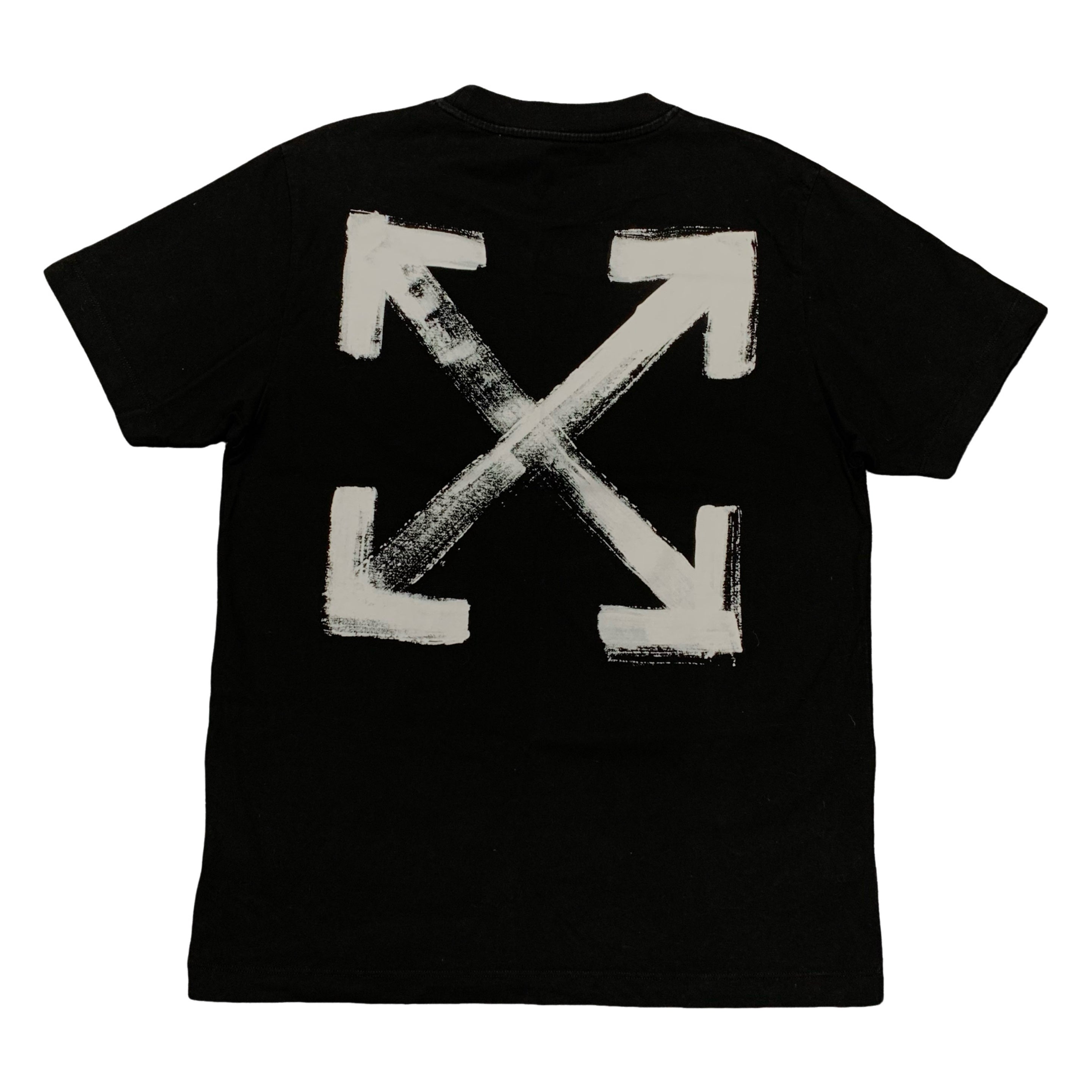 Off White Medium Tee Paint Marker Arrows Black T-Shirt Virgil Abloh