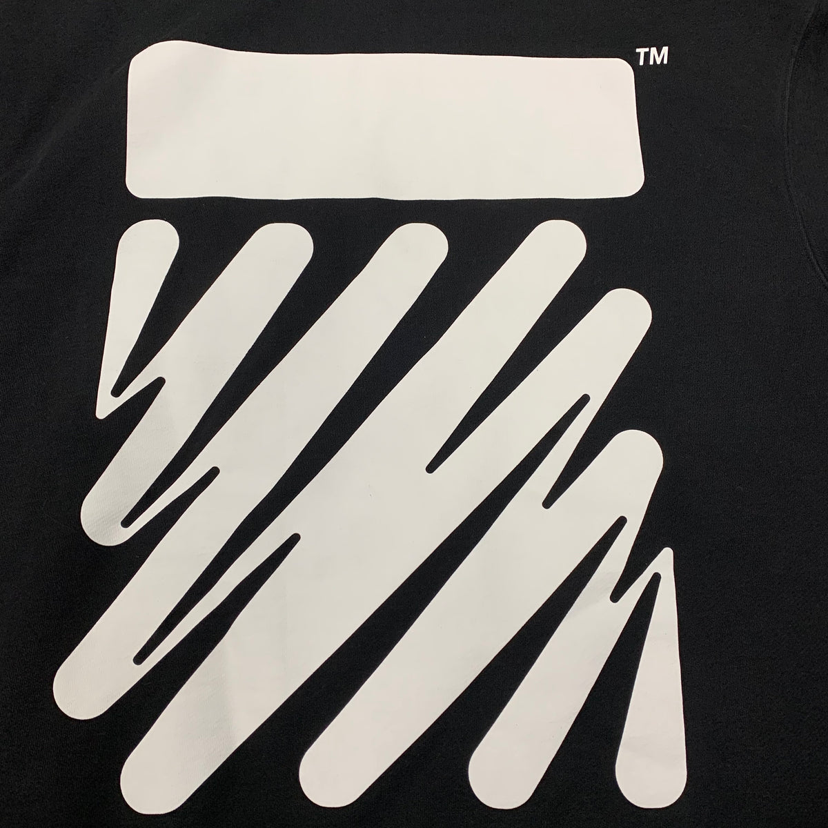 Off White XXL Hoodie Wave Diagonal Black Hoodie Virgil Abloh
