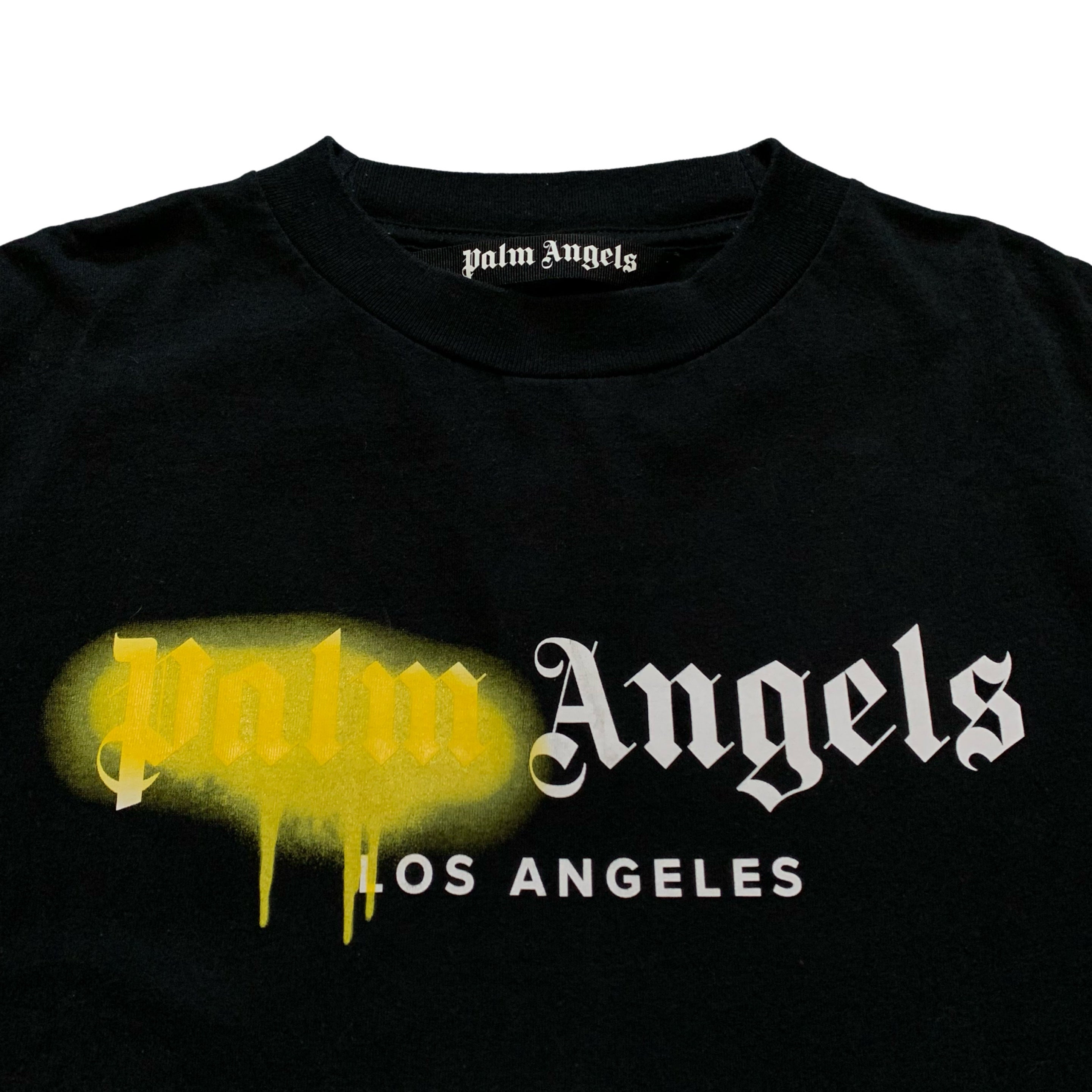 Palm Angels Large Los Angels Sprayed Black Tee