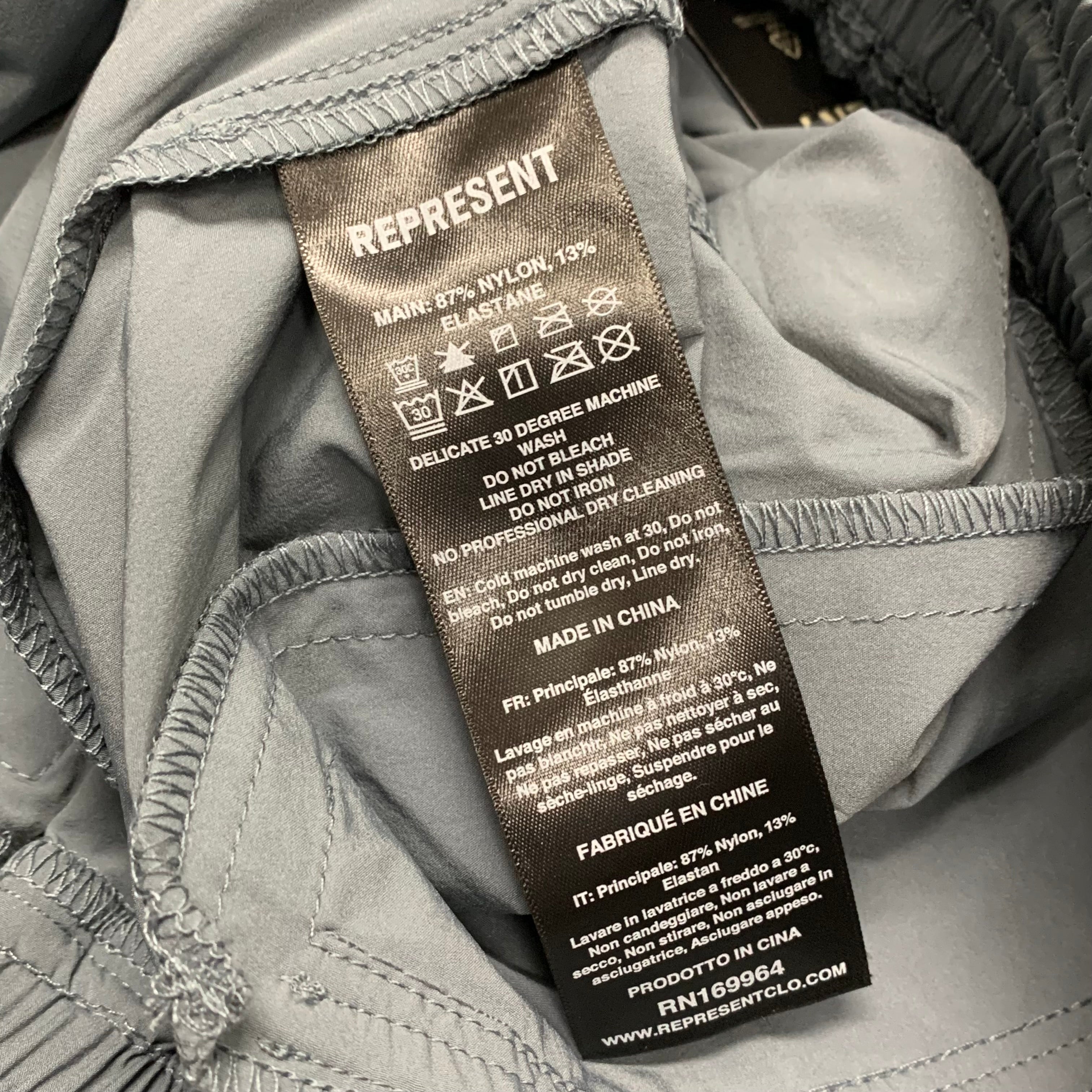 Represent Small Shorts 247 Dusky Navy Blue Track Pant Bottoms