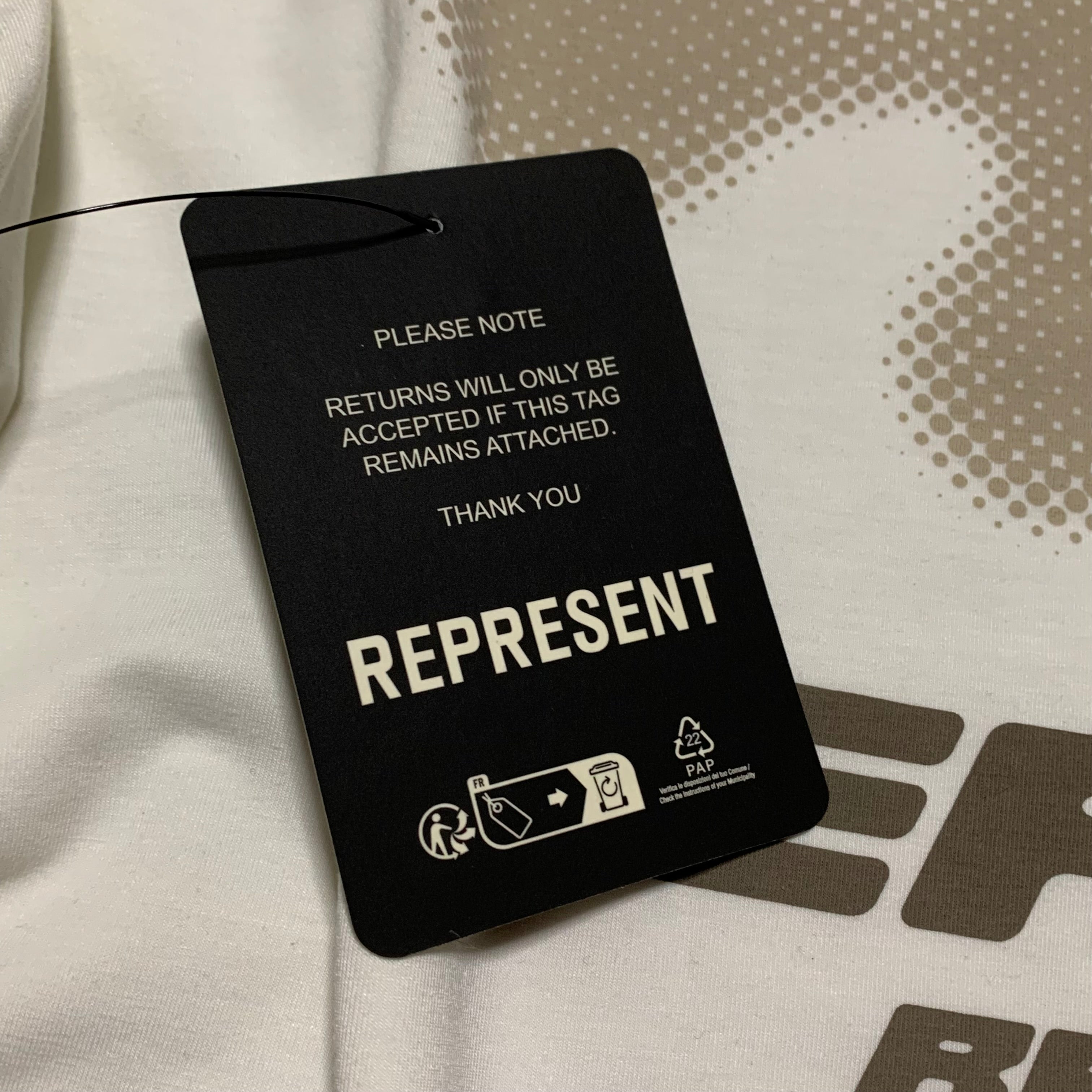 Represent Medium 247 Future Terrains Oversized Tee Flat White