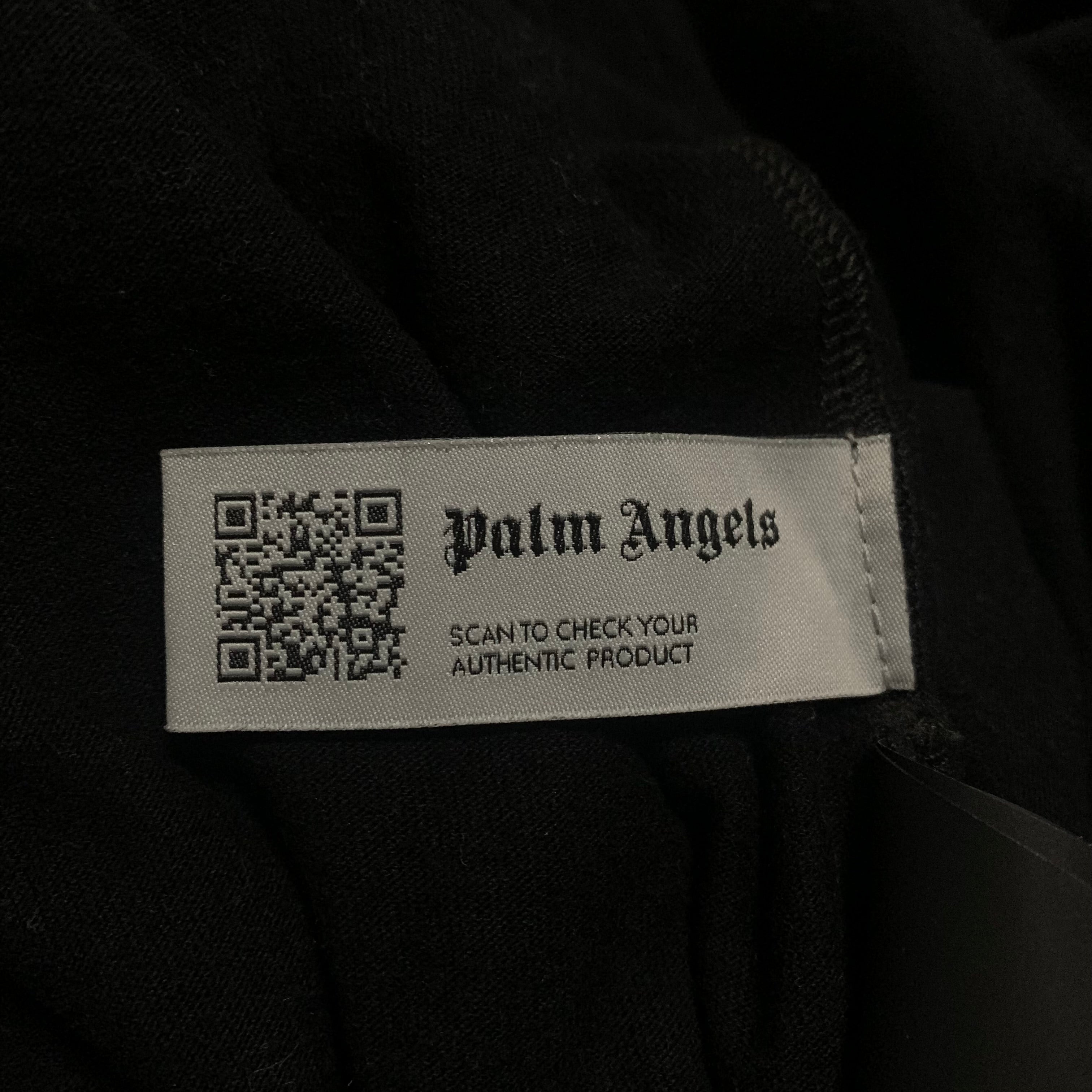 Palm Angels Large Rockstar Print Black Tee