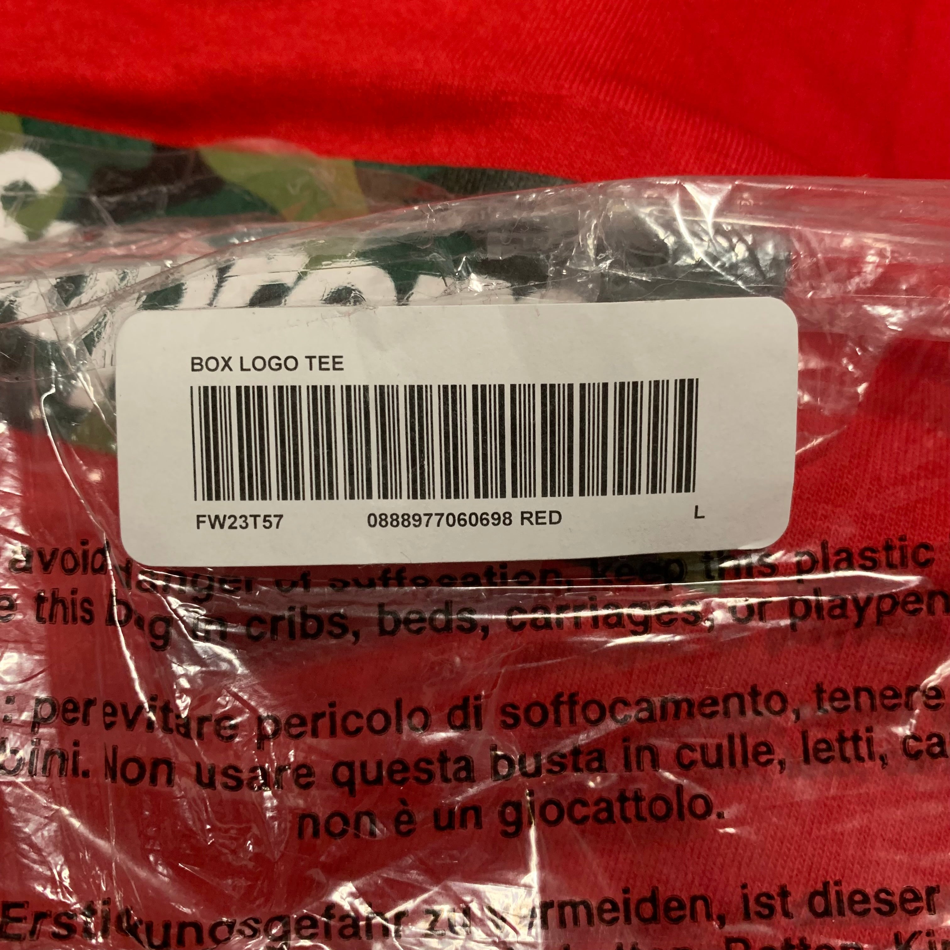 Supreme Large Box Logo Camo Red Tee 2023