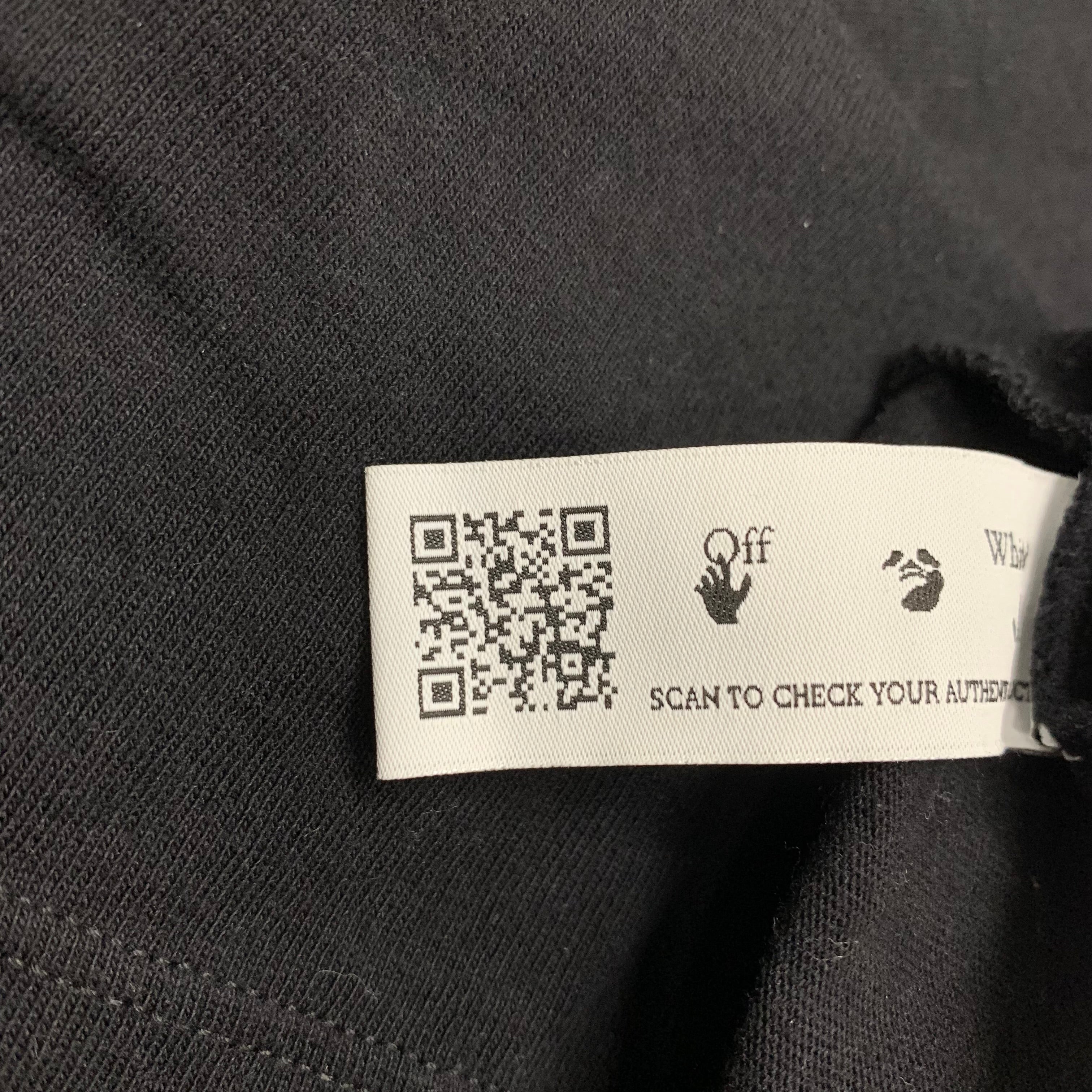 Off White Medium Tee Acrylic Arrows Black T-Shirt Virgil Abloh