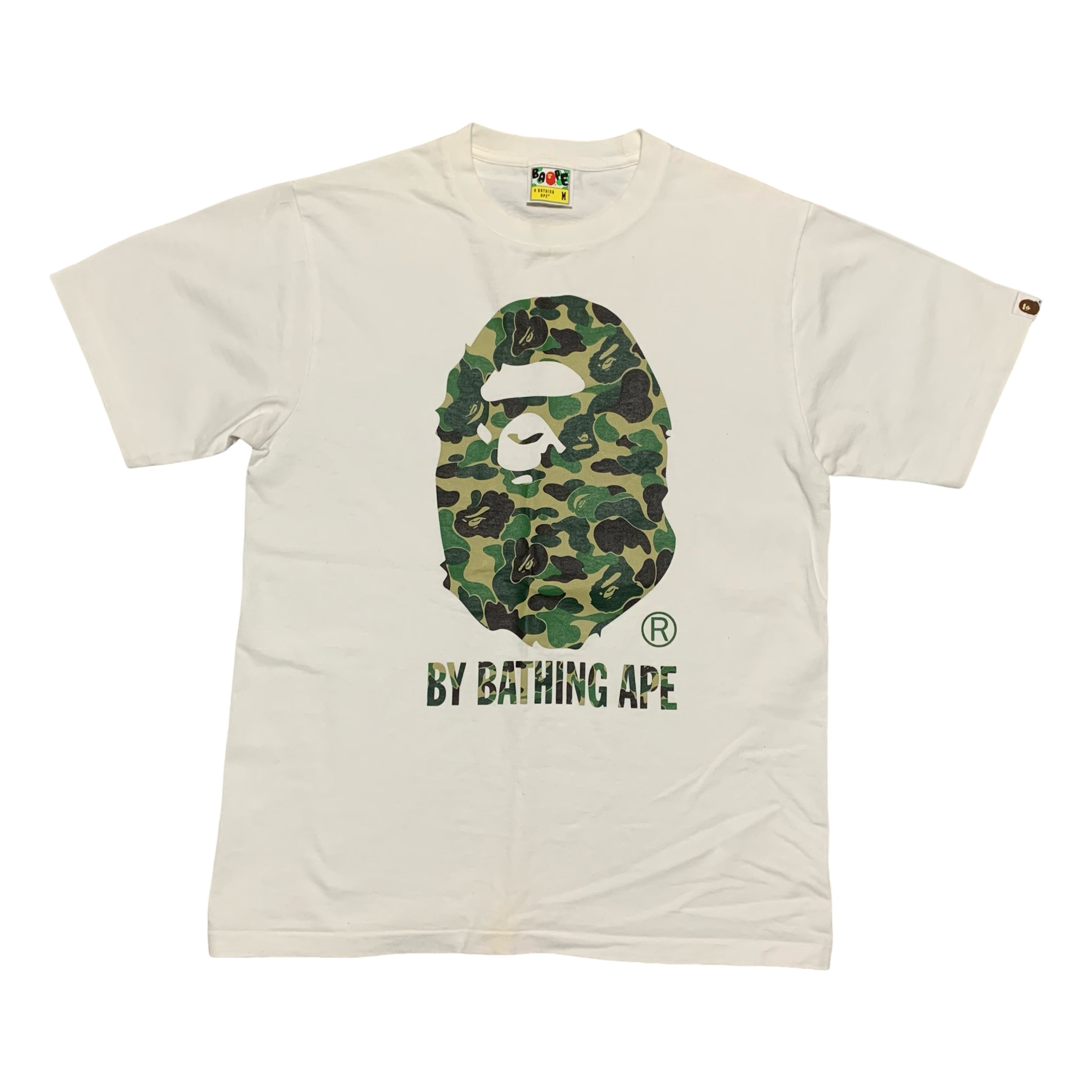 Bape Medium By Bathing Ape Green ABC White Tee