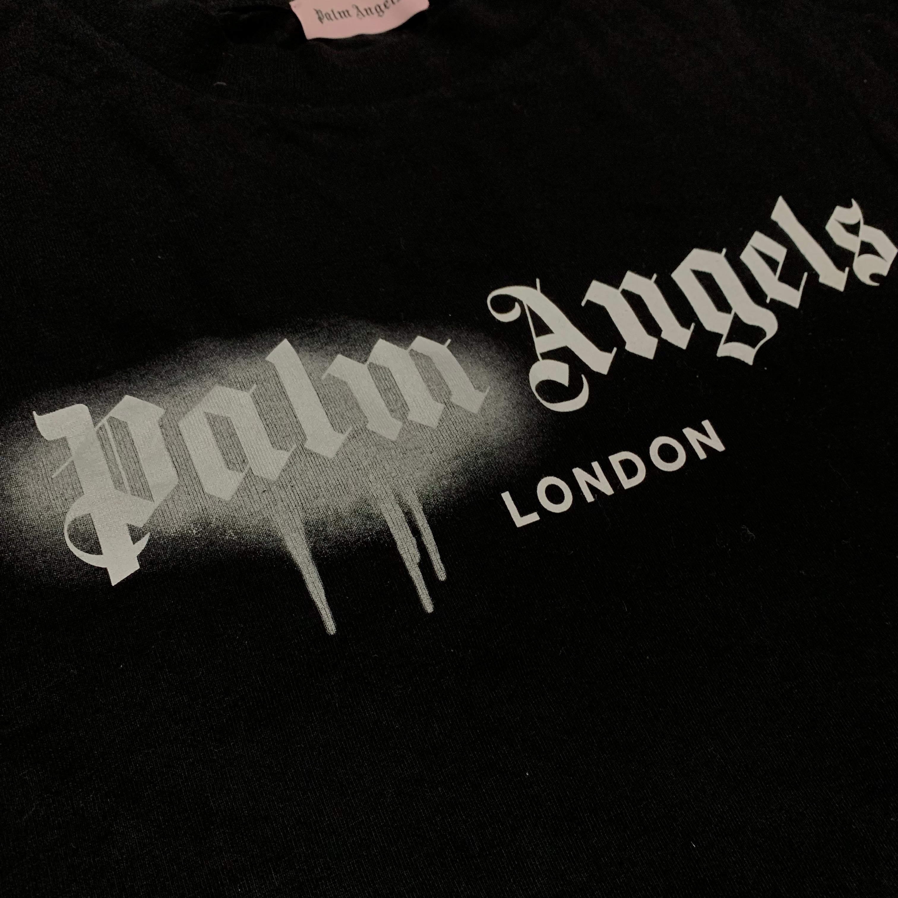 Palm Angels Large London Sprayed Black Tee
