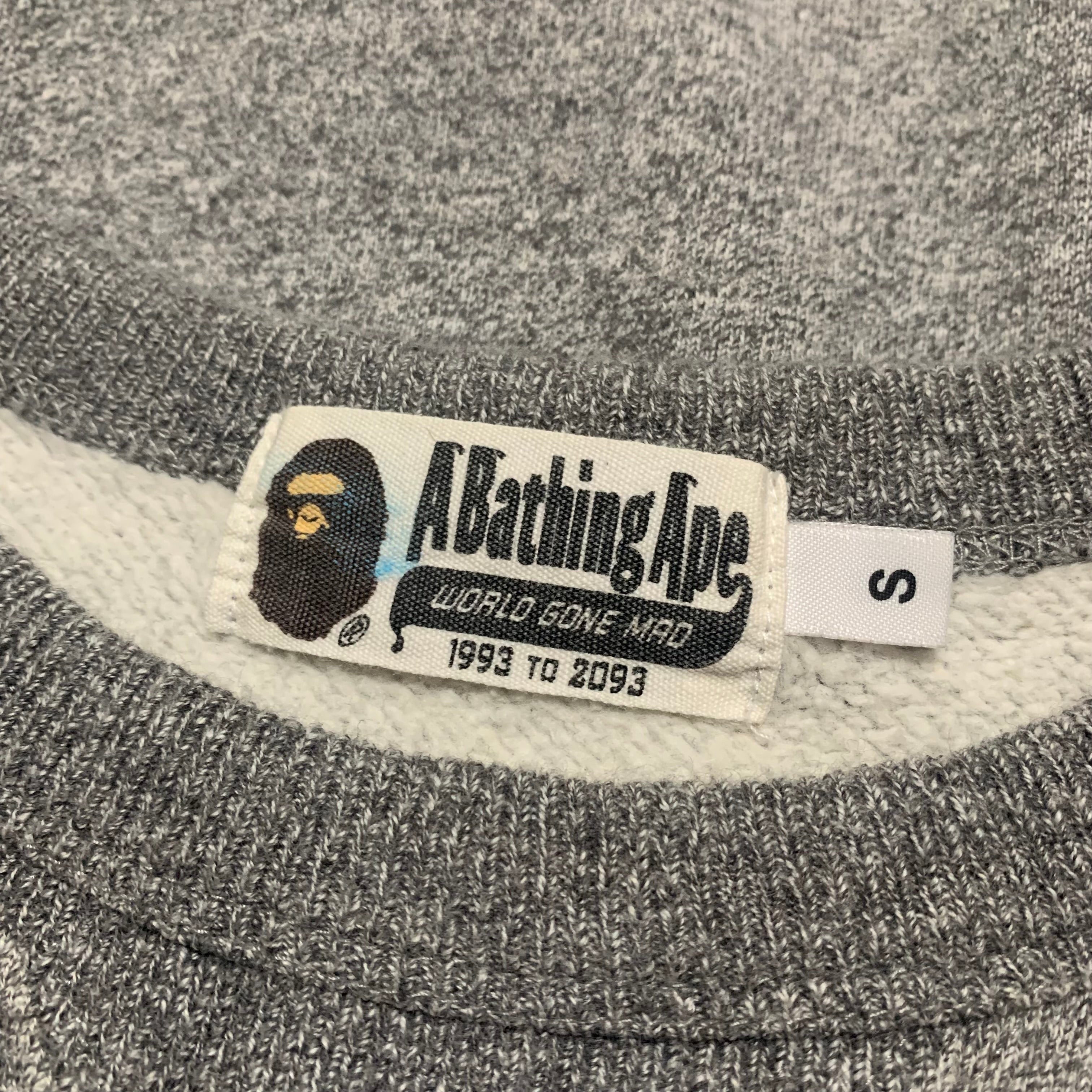 Bape Small Grey Sweatshirt Crewneck A Bathing Ape