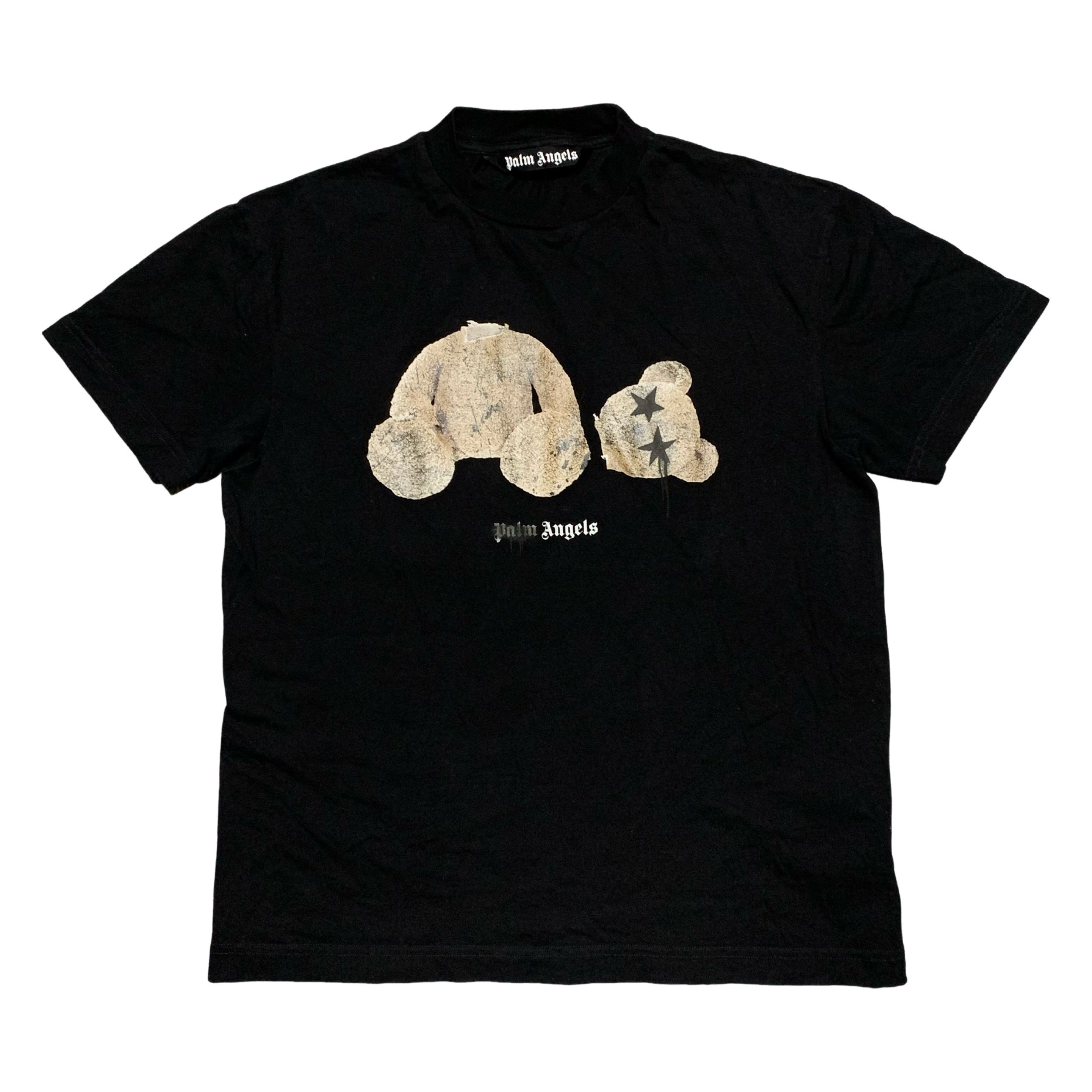 Palm Angels Medium Classic Bear Sprayed Star Black Tee