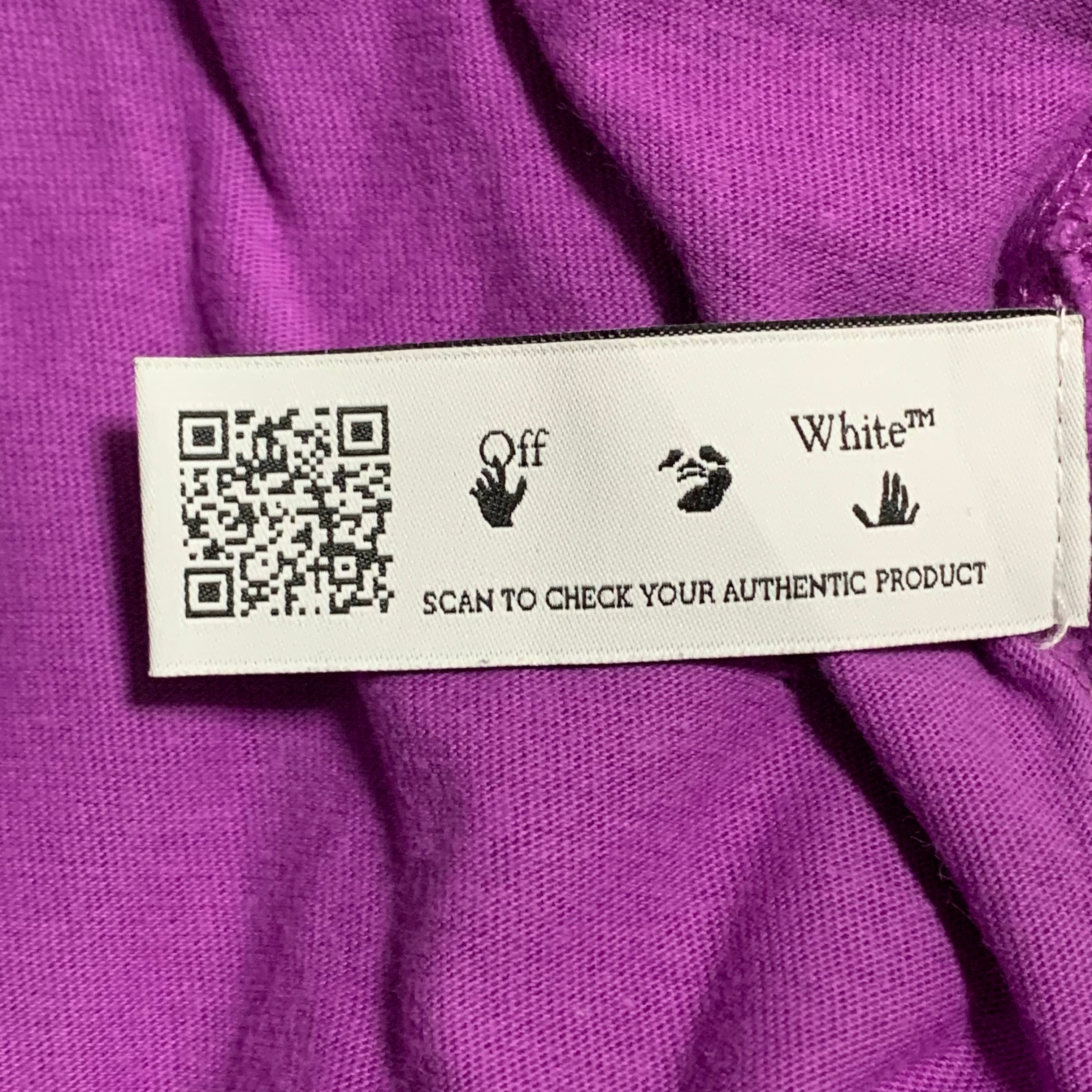 Off White Medium Hand Arrow Purple Tee Virgil Abloh