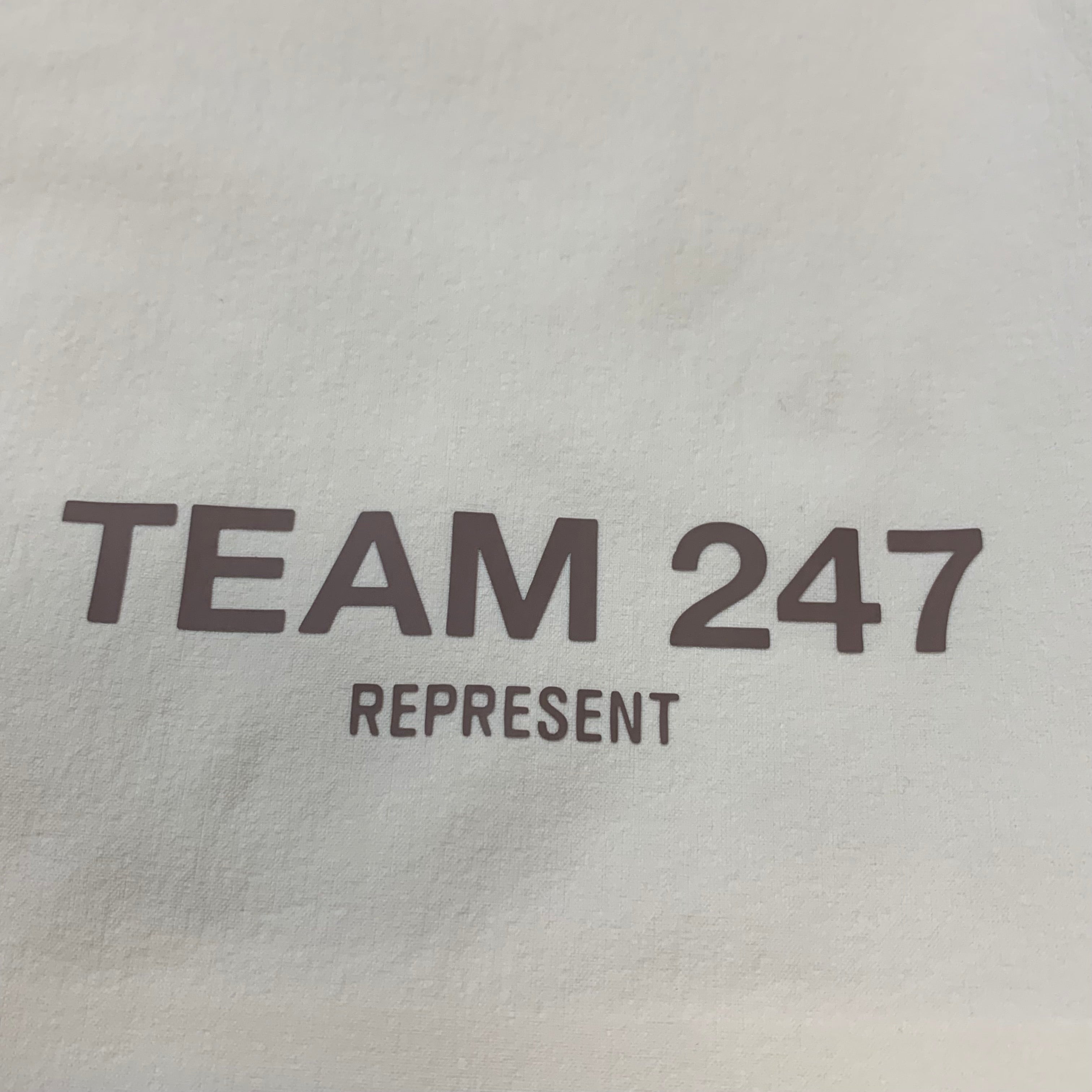 Represent Large Shorts Team 247 Fused Cream White Shorts