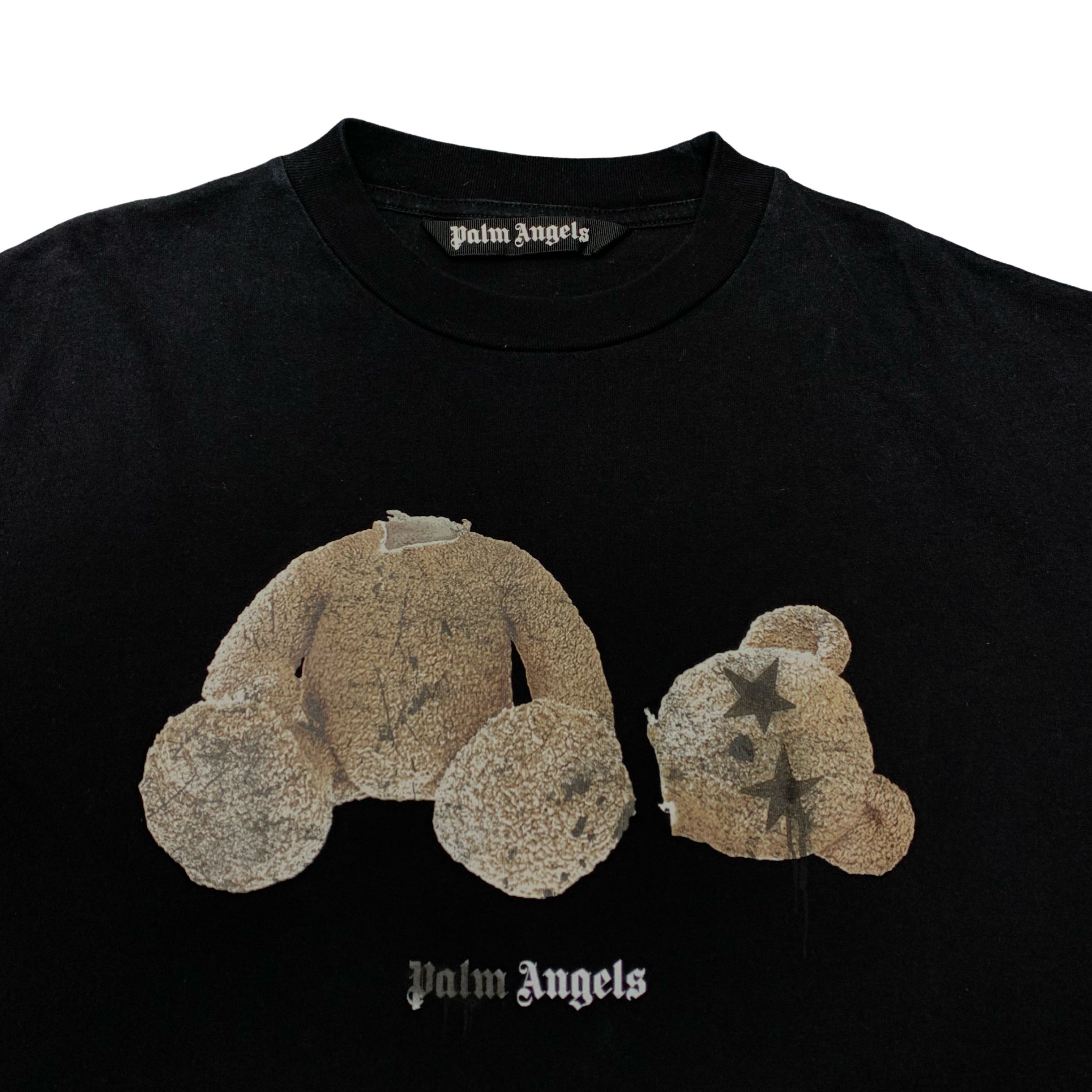 Palm Angels Medium Tee Bear Sprayed Graffiti Black T-Shirt