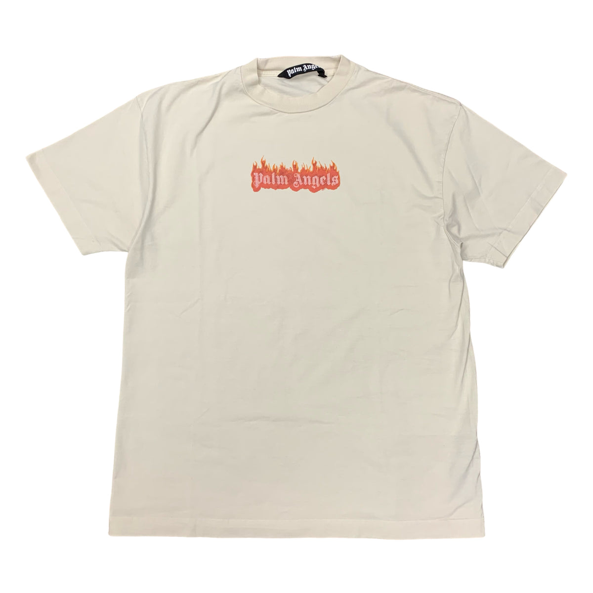 Palm Angels Medium Tee Flame Logo White T-Shirt