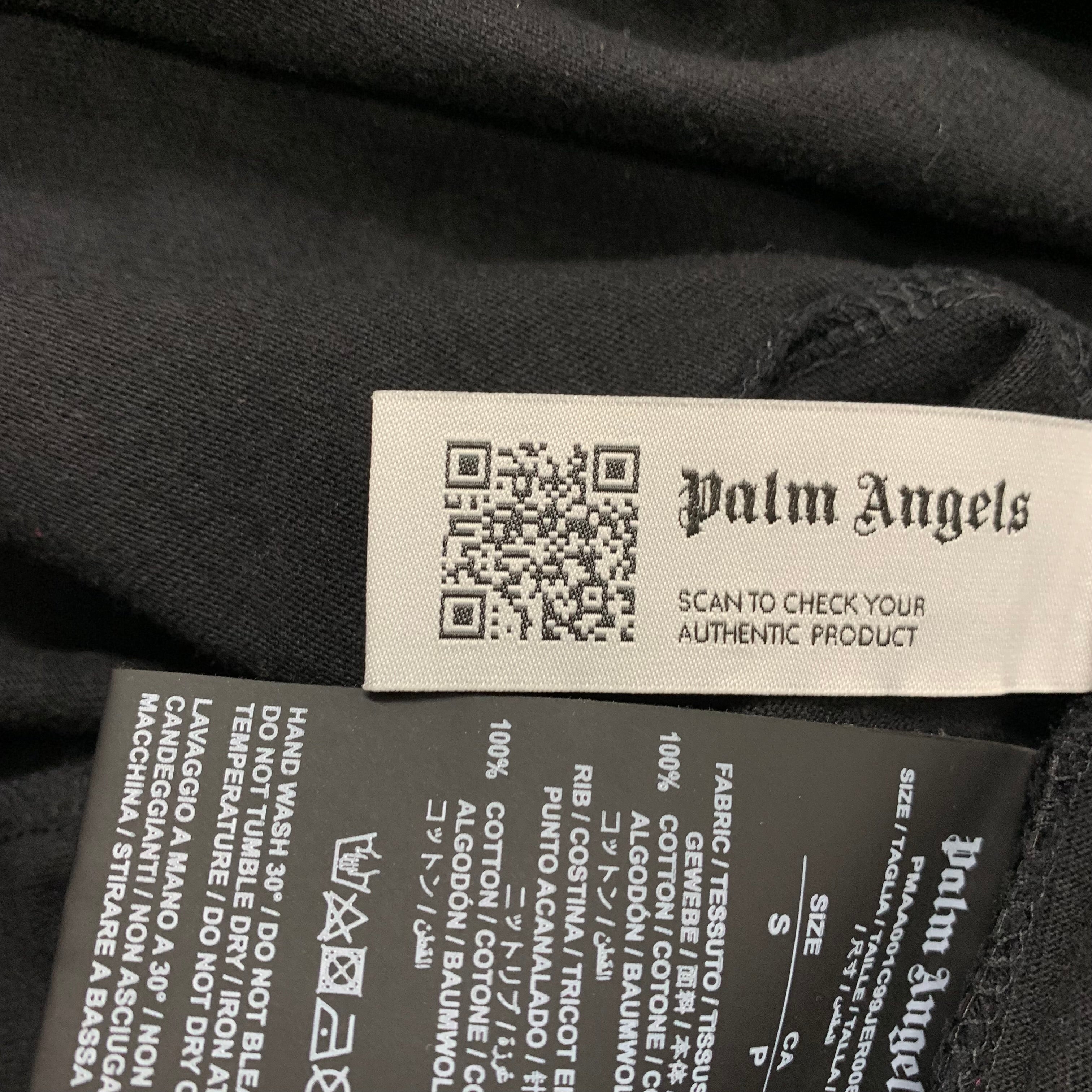 Palm Angels Small Tee New York Sprayed Black T-Shirt