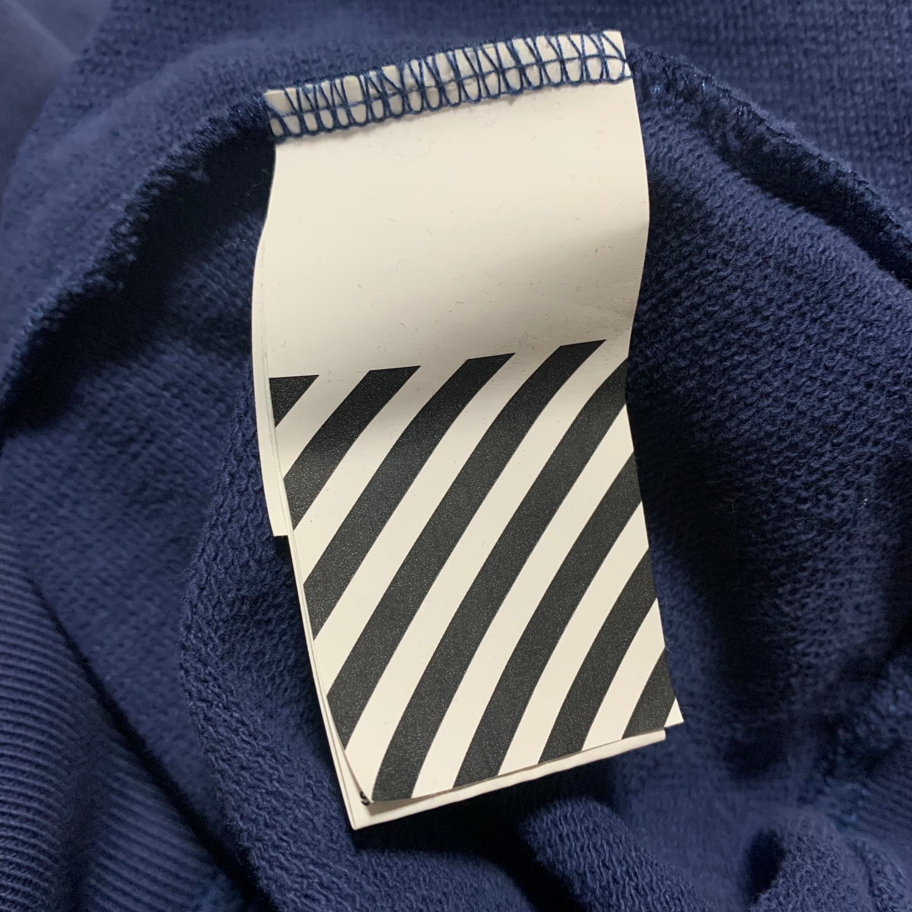 Off White Small Skull Skeleton Blue Sweatshirt Crewneck Virgil Abloh