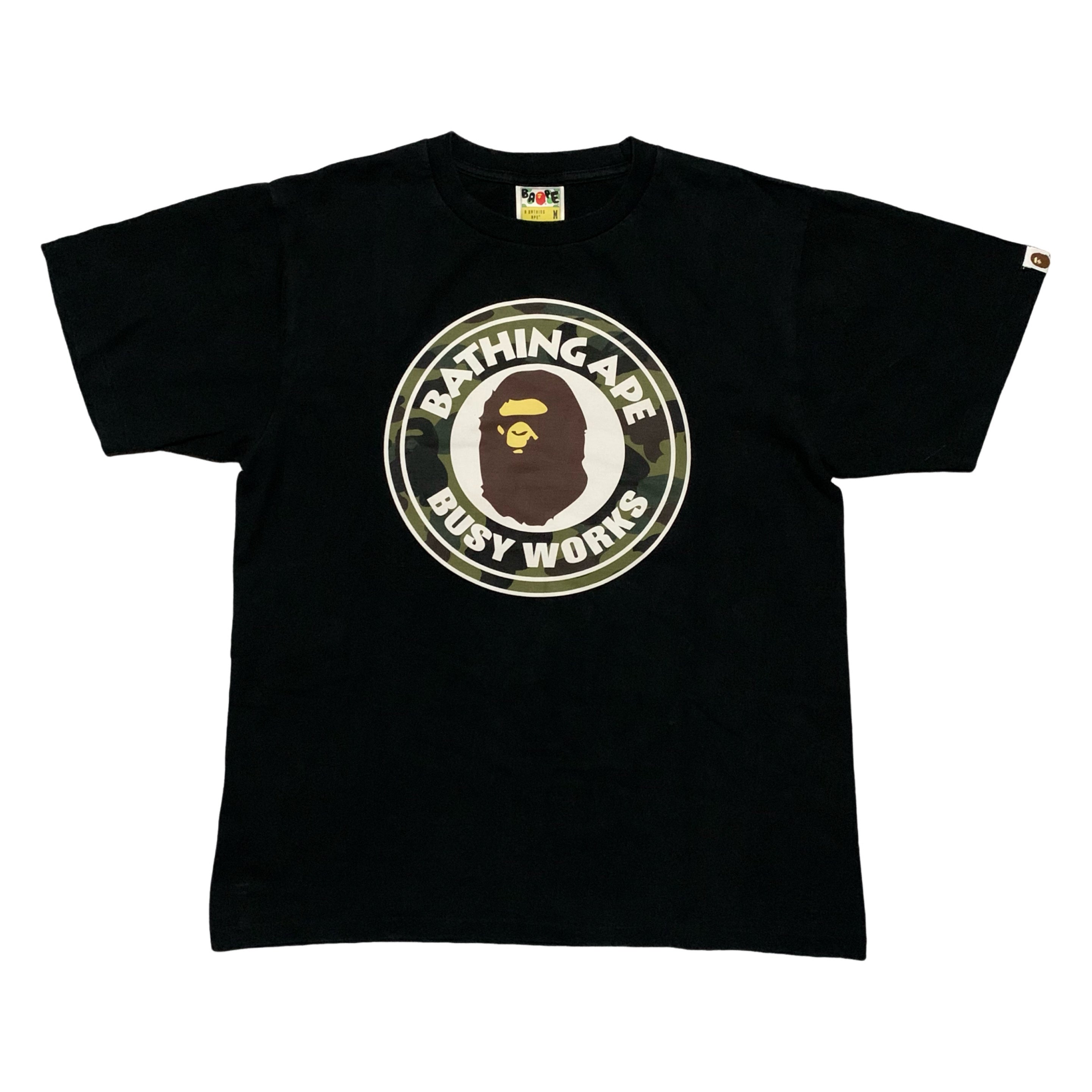 Bape Medium Busy Works Camo Black Tee A Bathing Ape