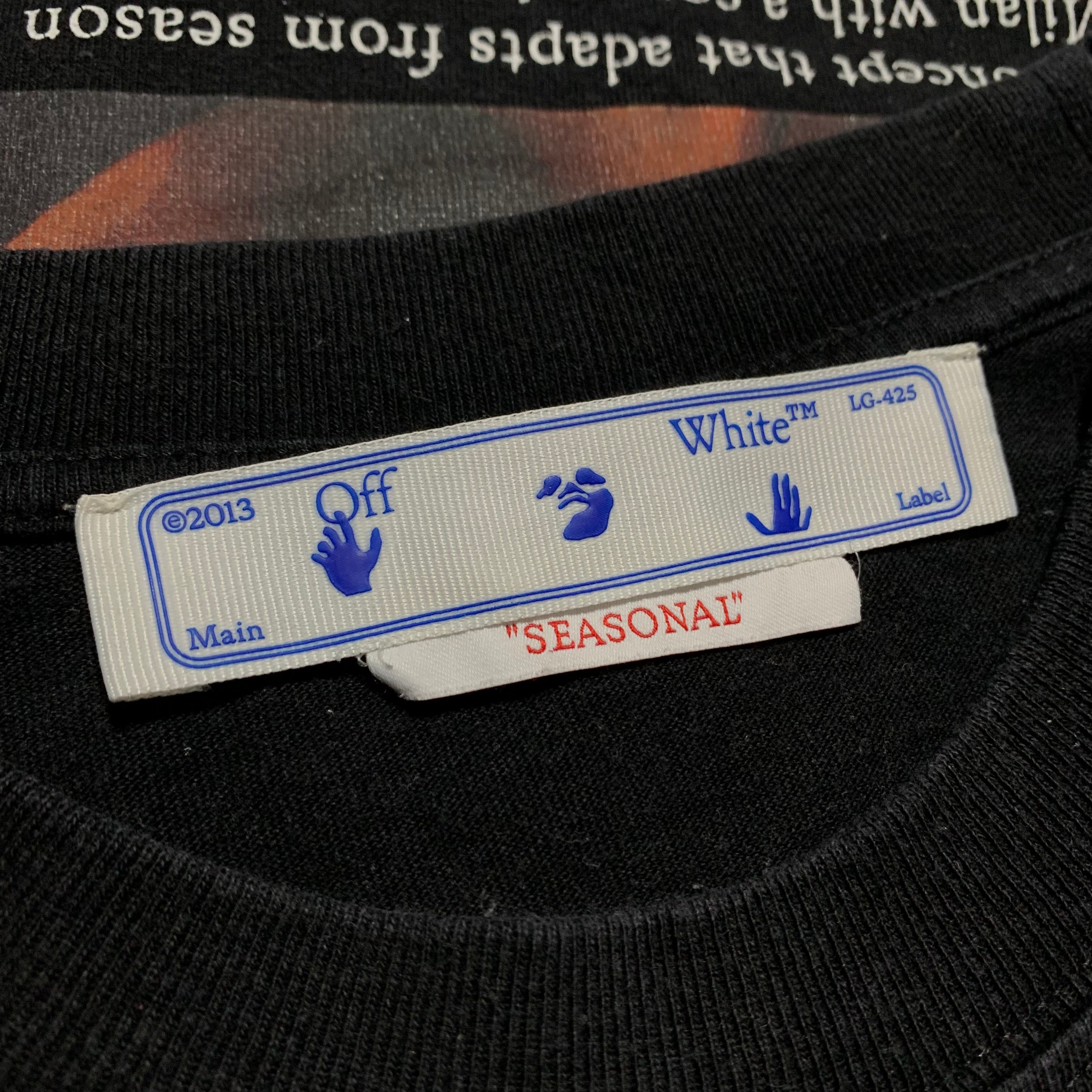 Off White Small Caravaggio Back Graphic Black Tee Virgil Abloh